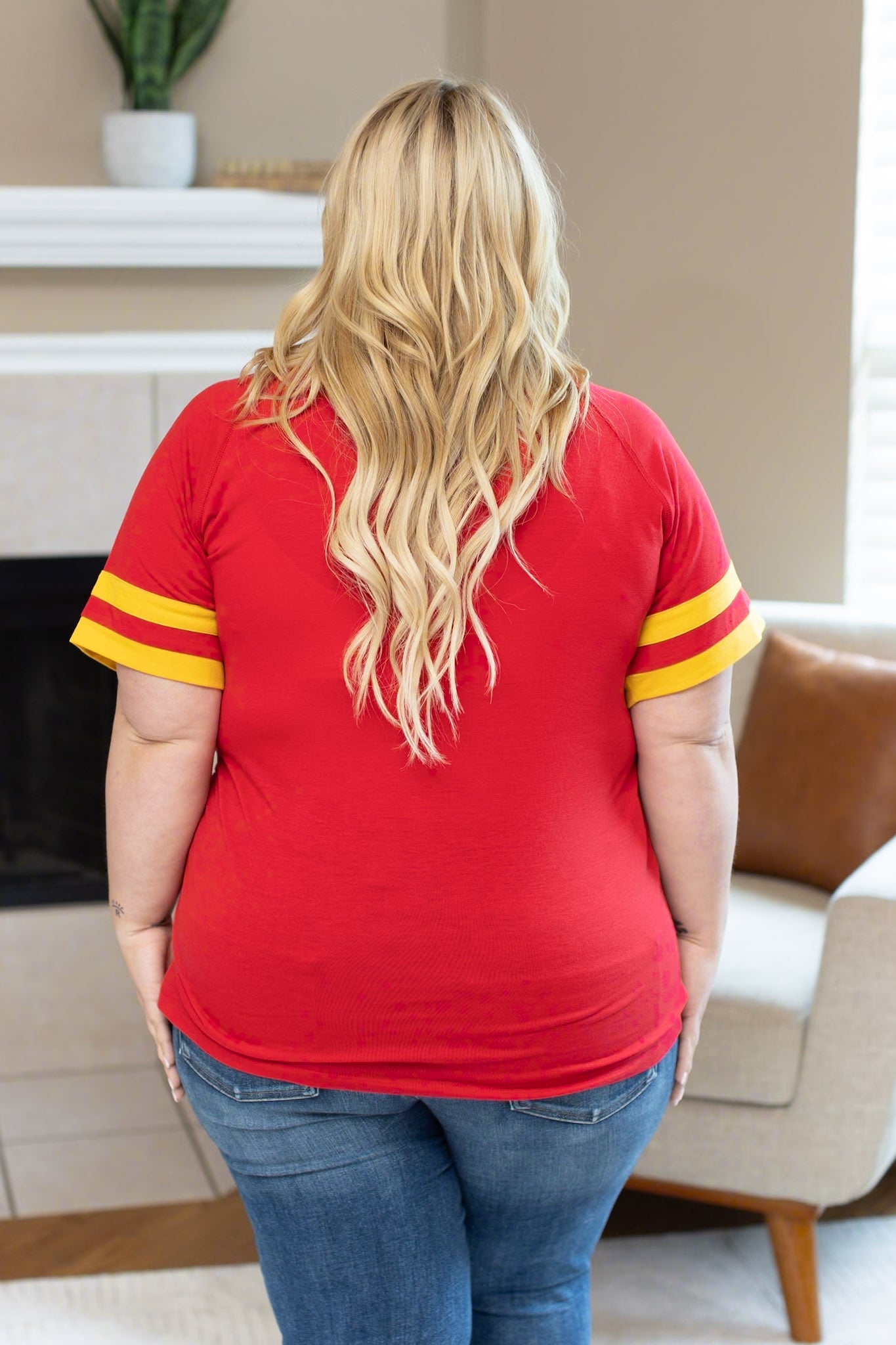 Michelle Mae Kylie Tee - Kansas City Red and Yellow FINAL SALE