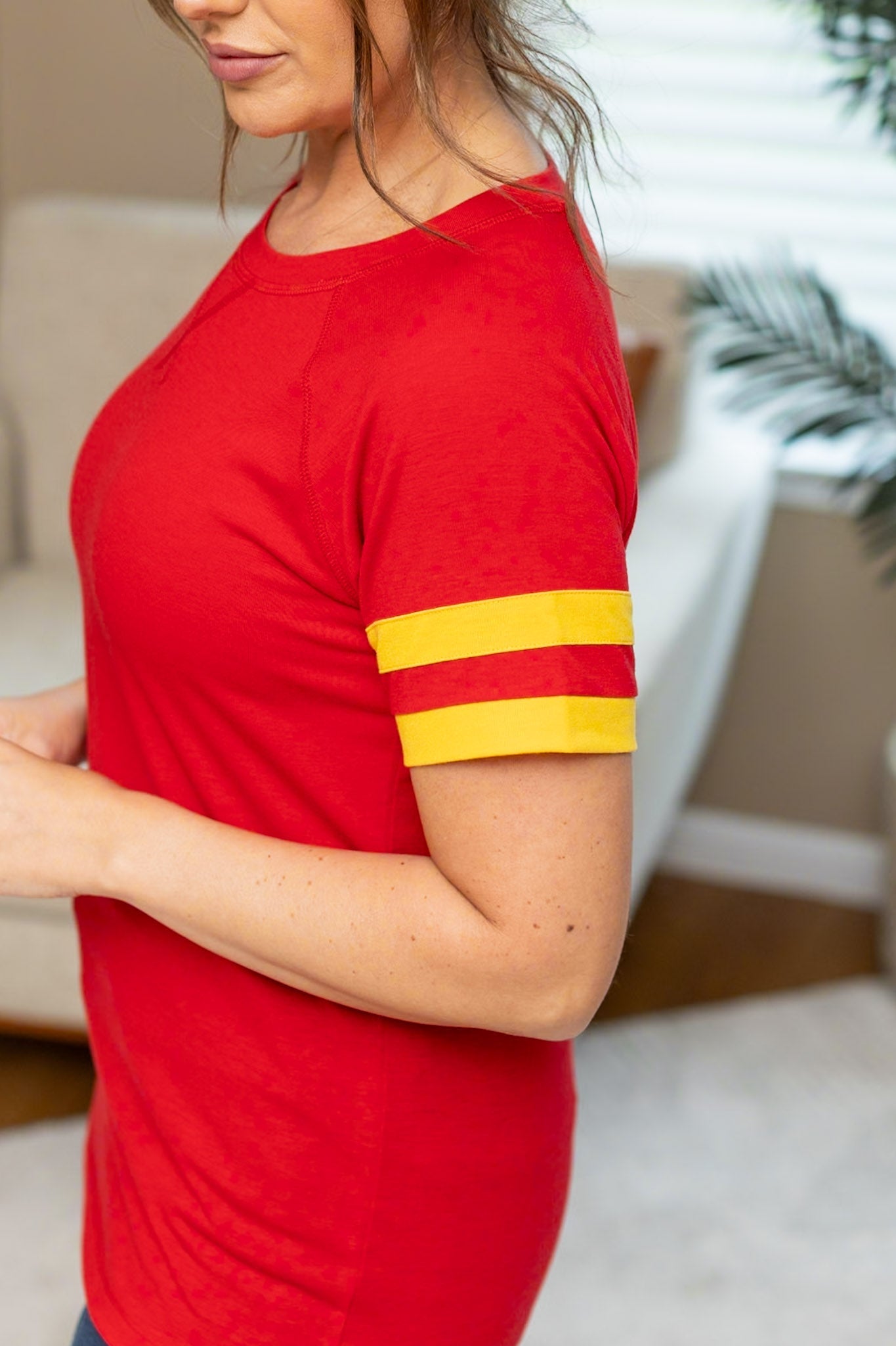 Michelle Mae Kylie Tee - Kansas City Red and Yellow FINAL SALE