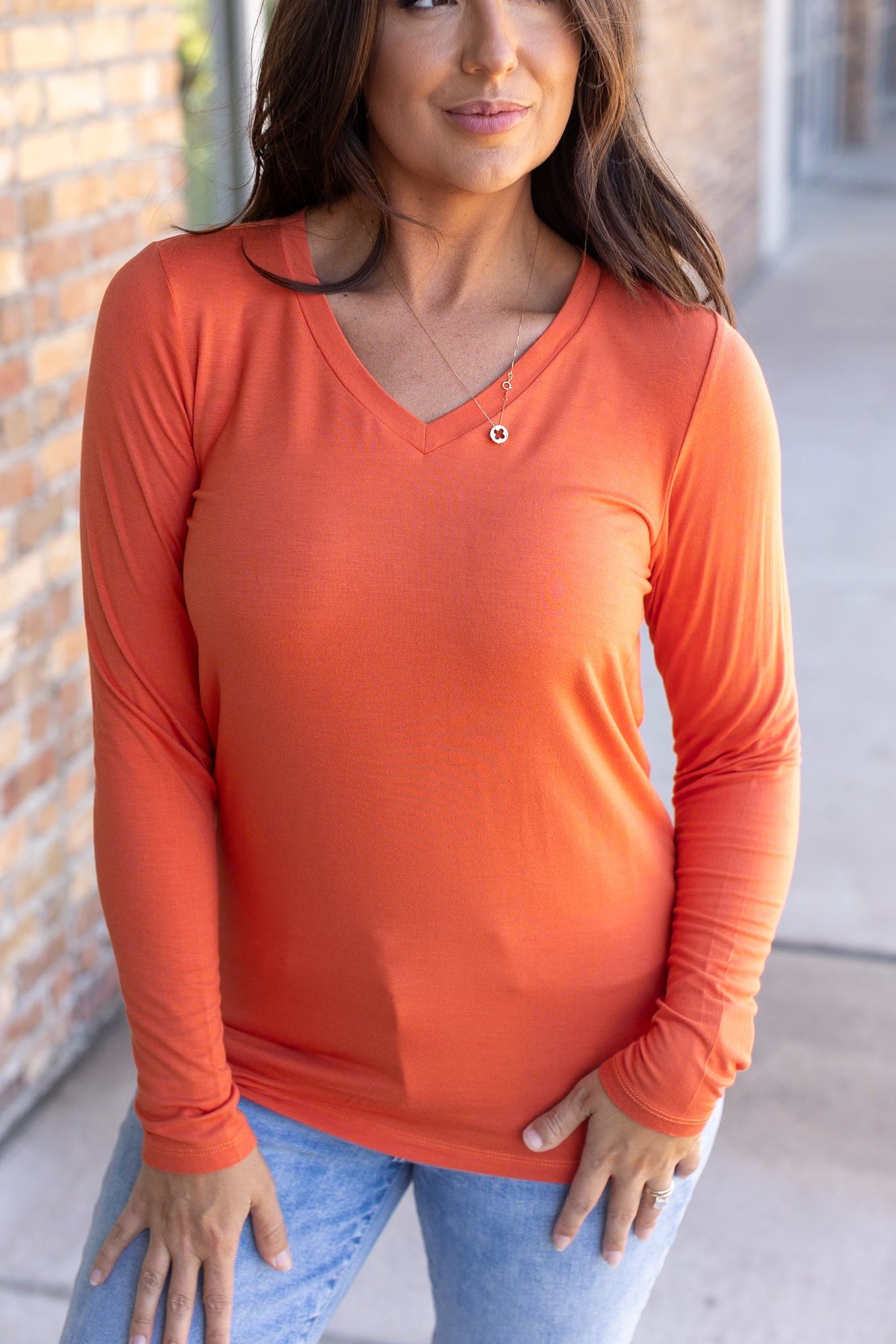 Michelle Mae Larissa Long Sleeve - Pumpkin