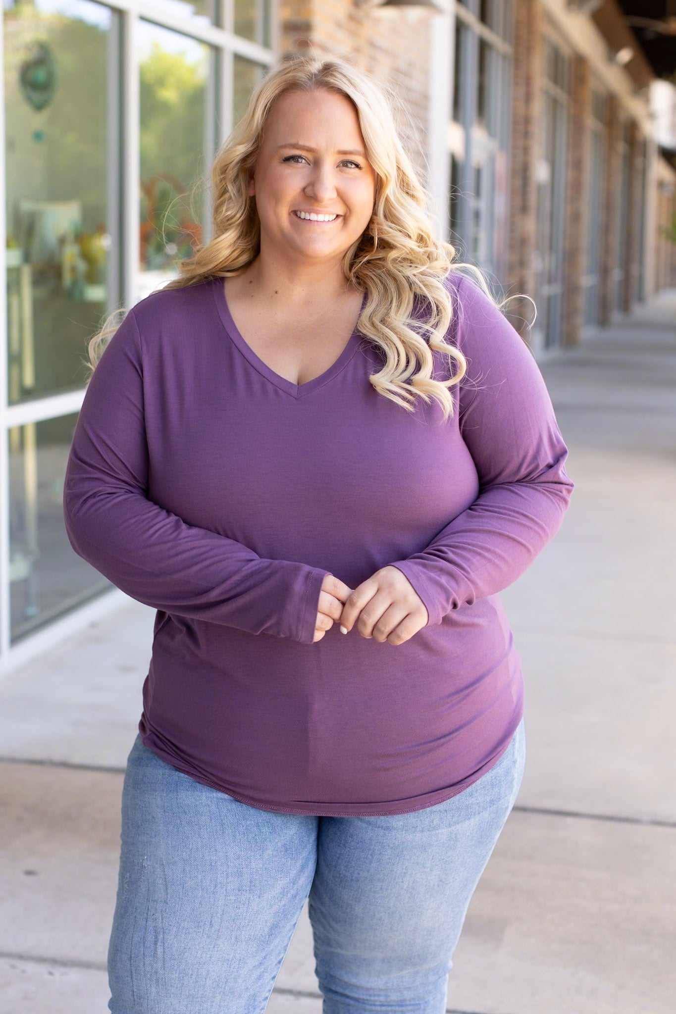 Michelle Mae Larissa Long Sleeve - Purple