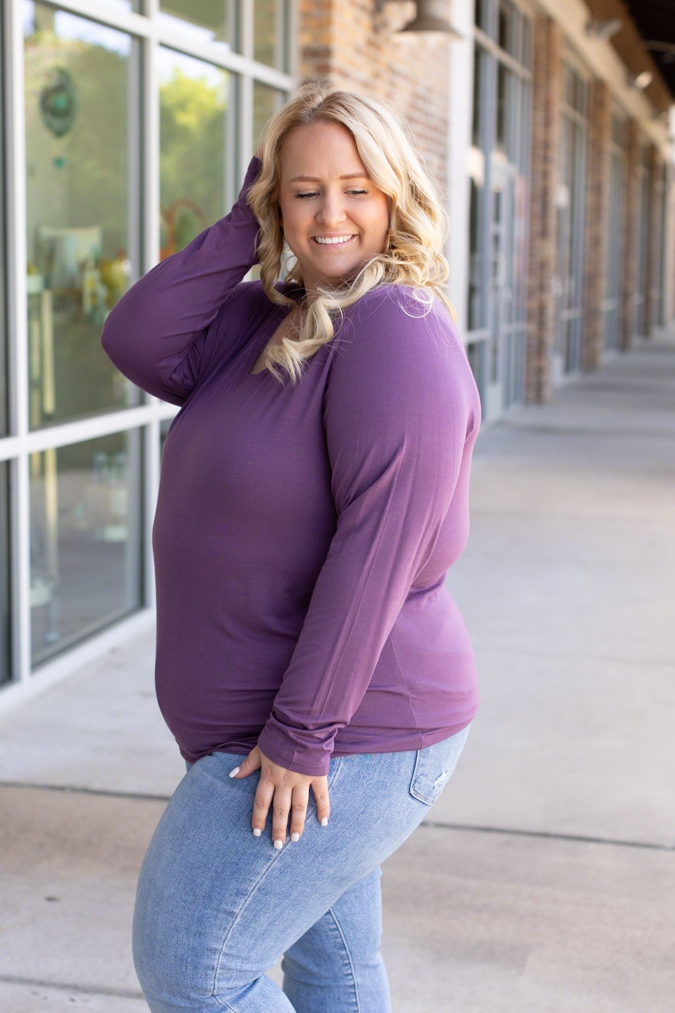 Michelle Mae Larissa Long Sleeve - Purple