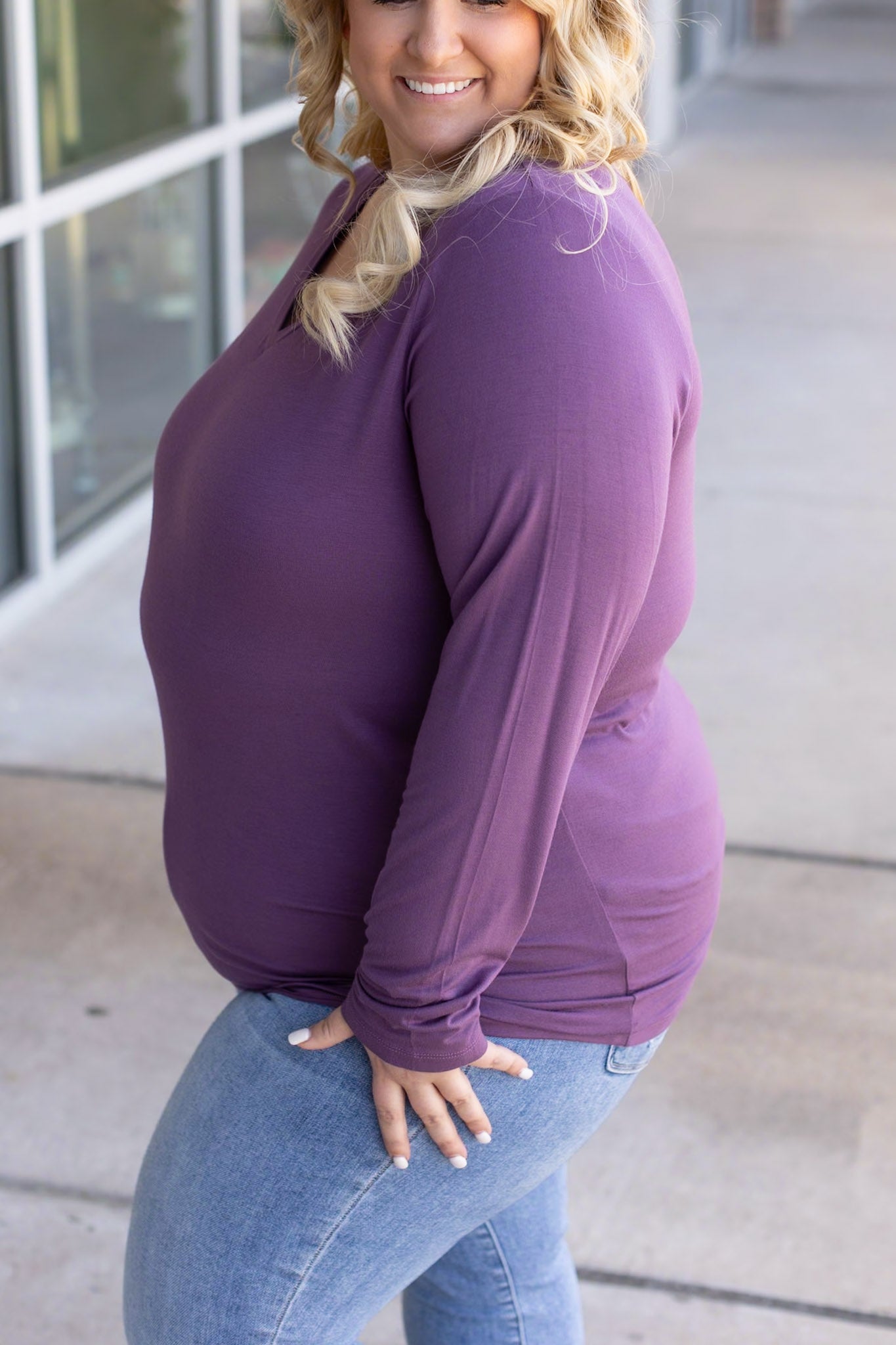 Michelle Mae Larissa Long Sleeve - Purple