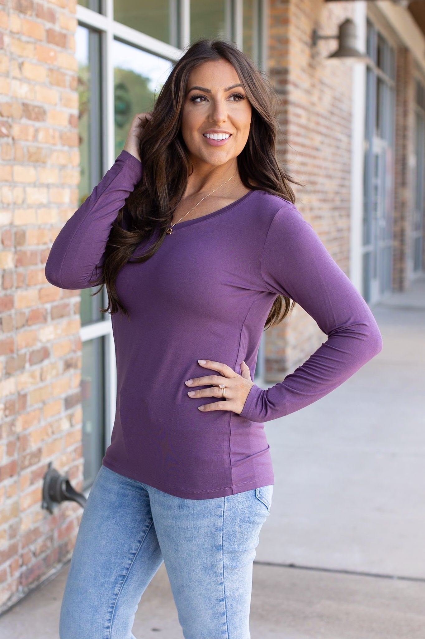 Michelle Mae Larissa Long Sleeve - Purple