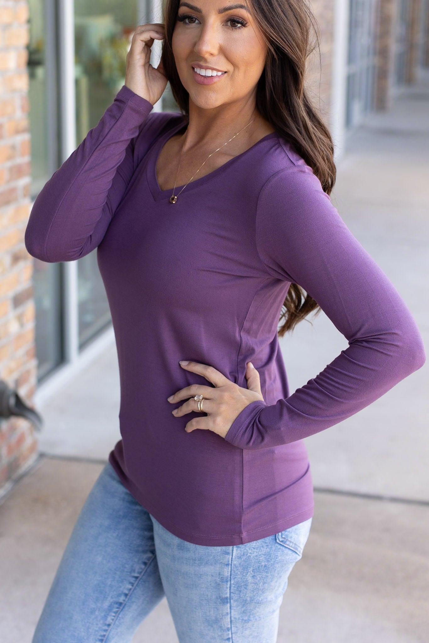 Michelle Mae Larissa Long Sleeve - Purple