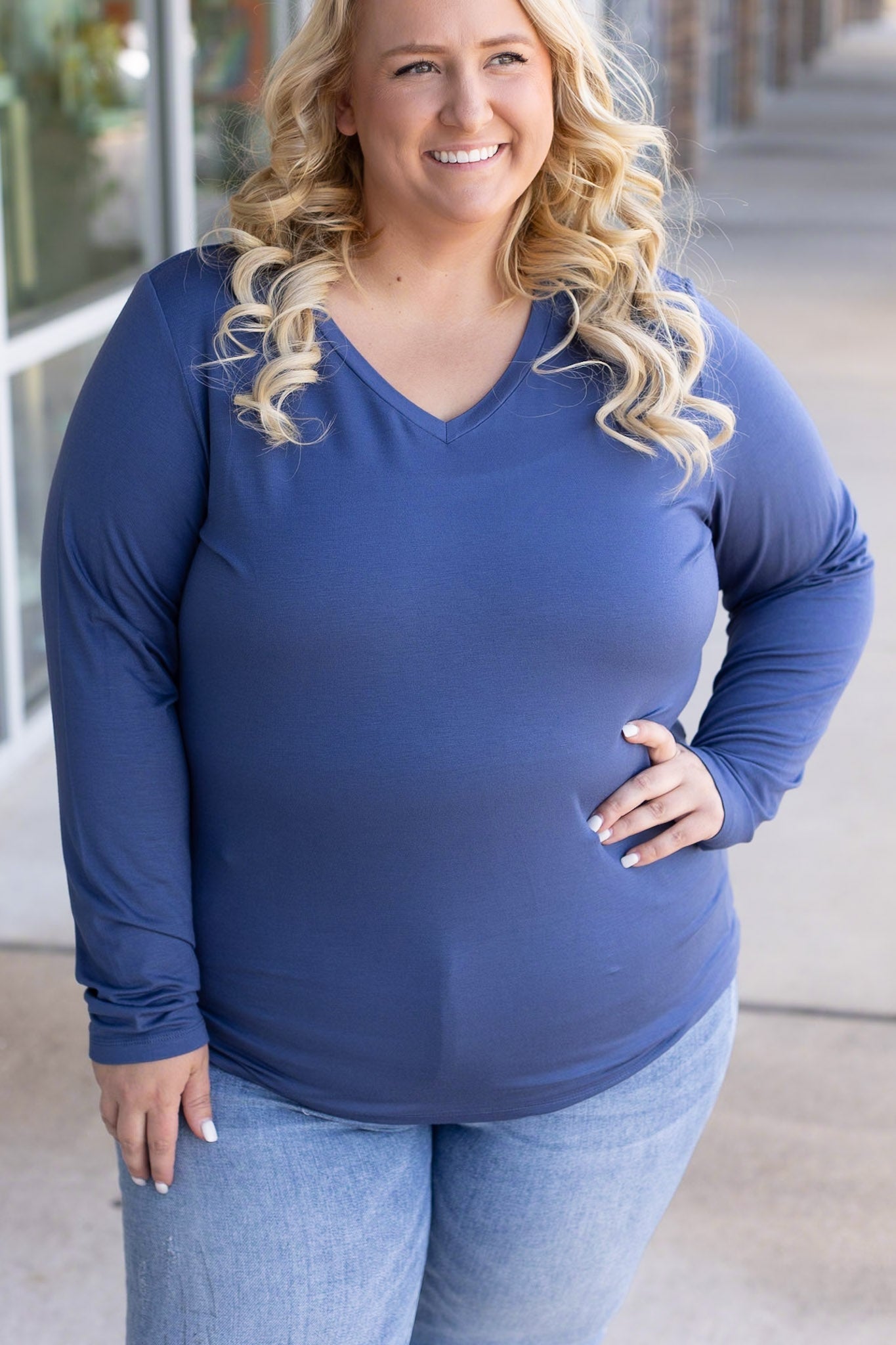 Michelle Mae Larissa Long Sleeve - Blue