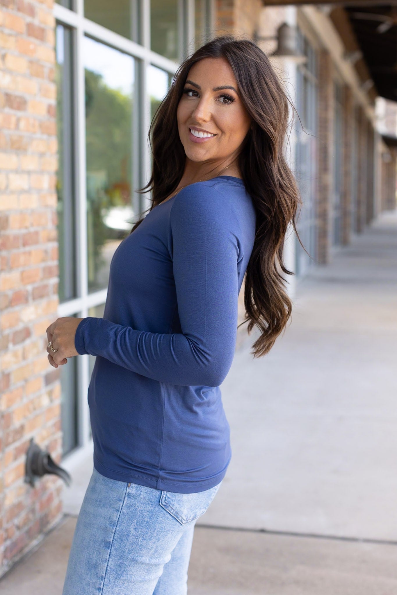 Michelle Mae Larissa Long Sleeve - Blue