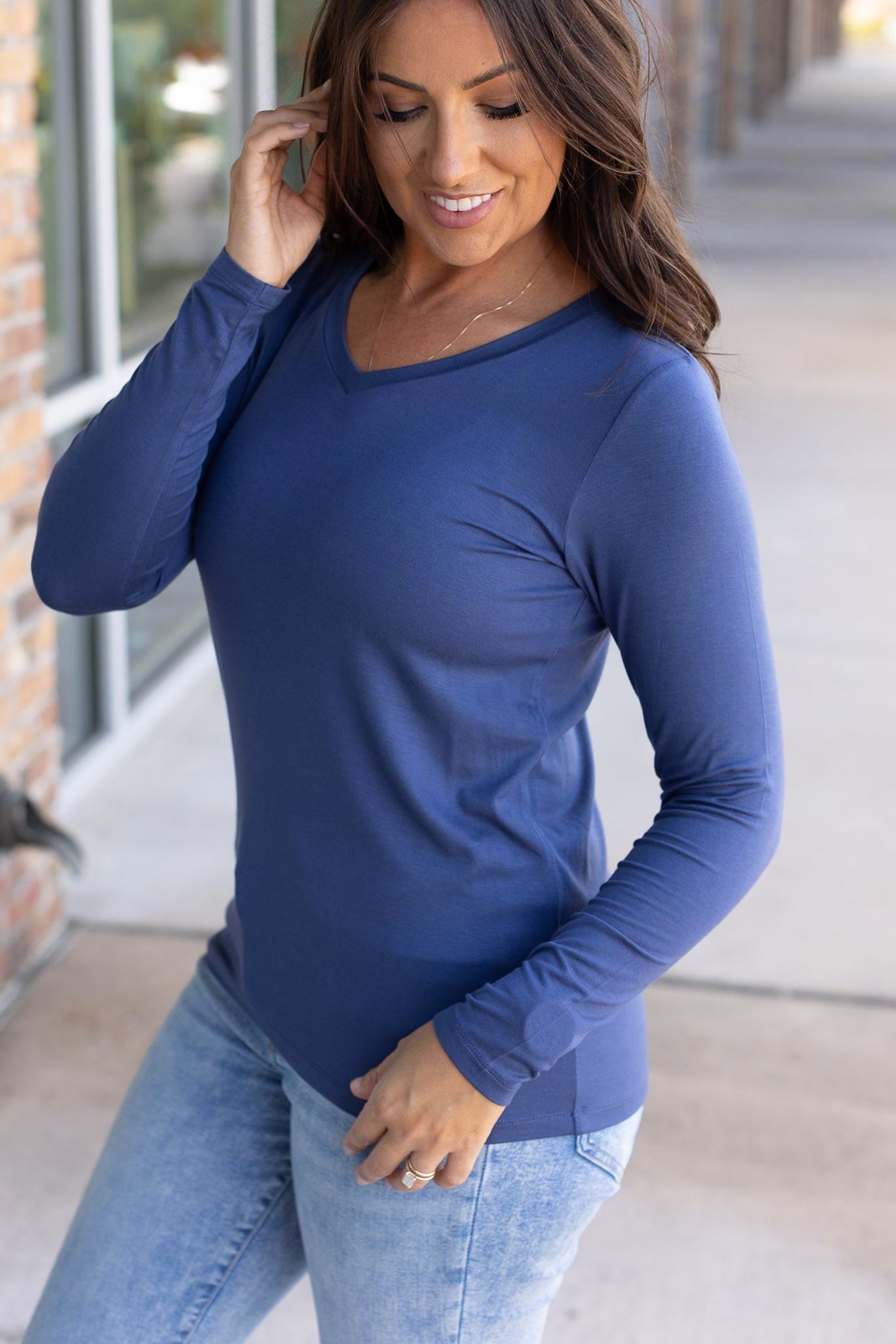 Michelle Mae Larissa Long Sleeve - Blue