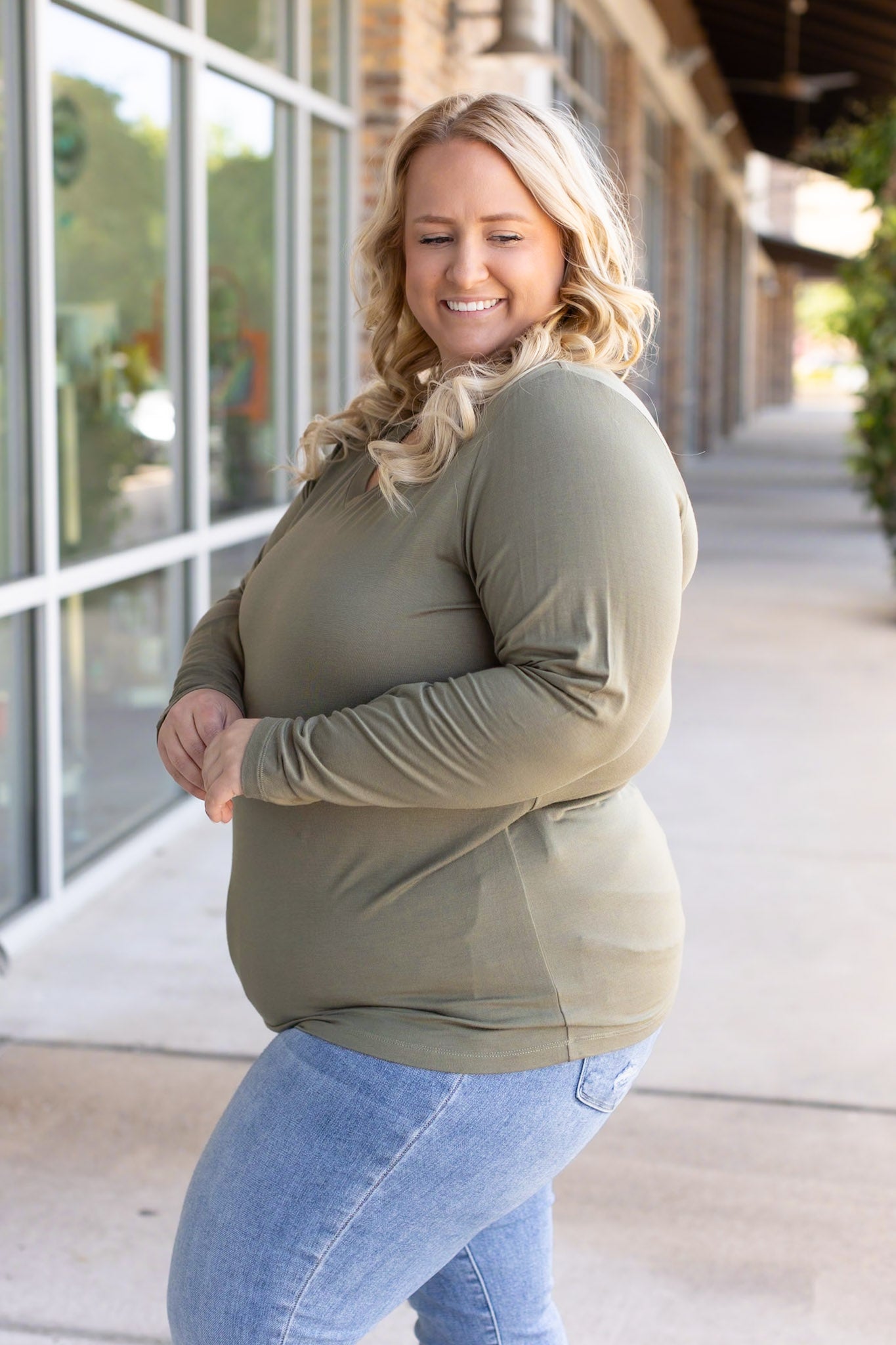 Michelle Mae Larissa Long Sleeve - Olive