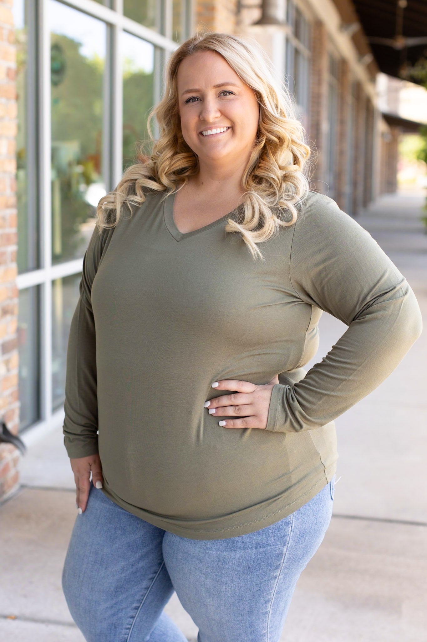 Michelle Mae Larissa Long Sleeve - Olive