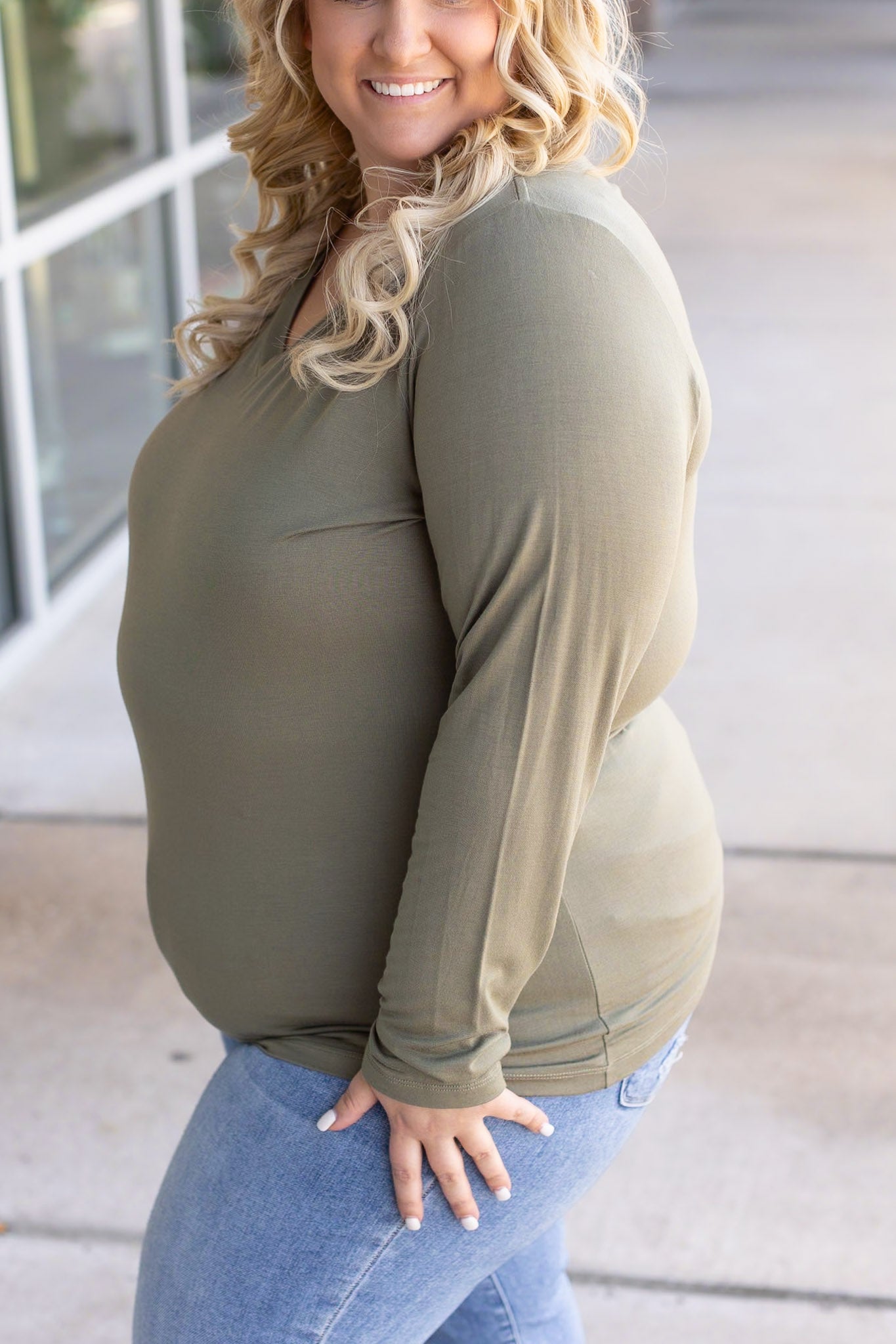 Michelle Mae Larissa Long Sleeve - Olive