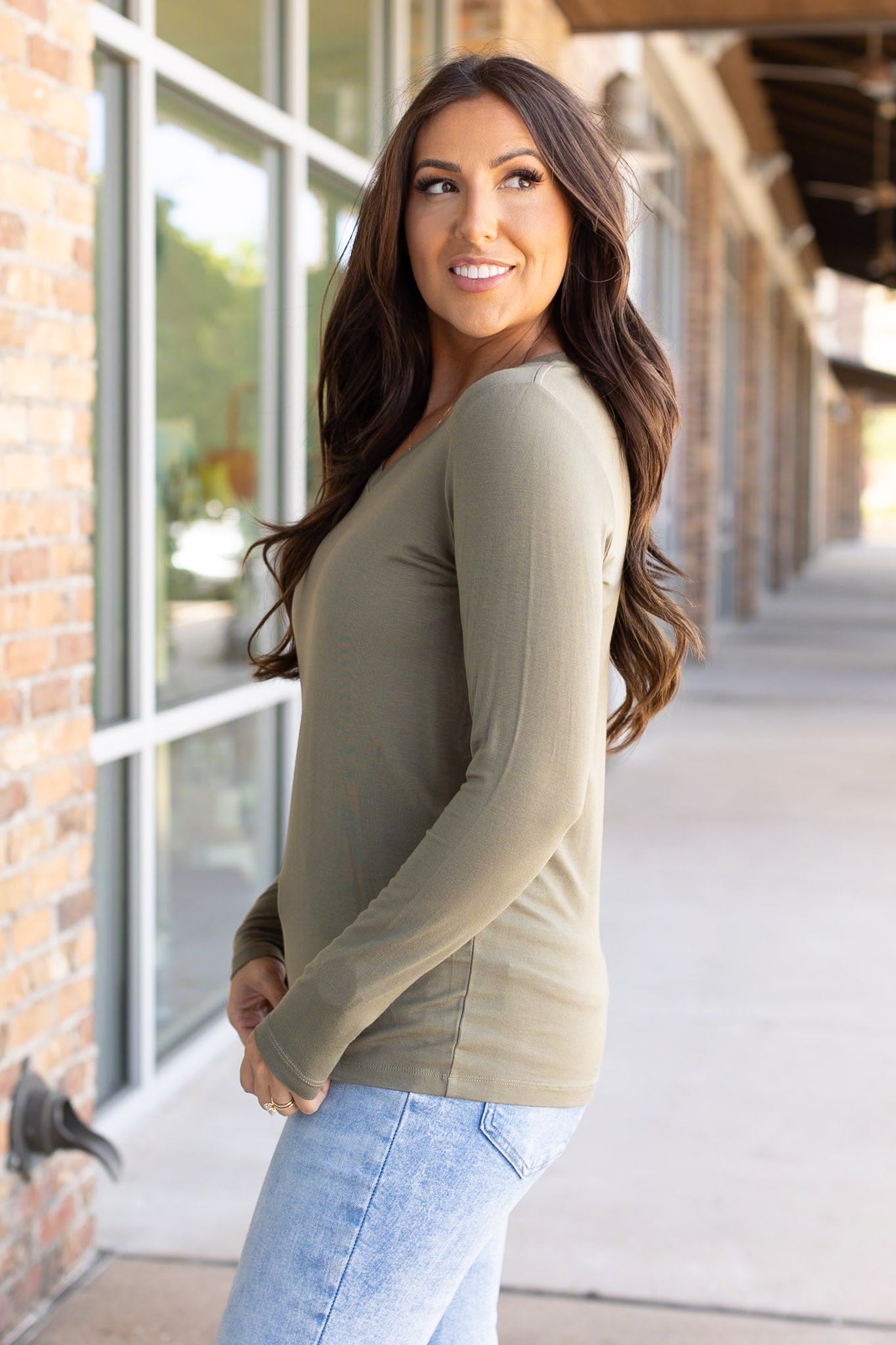 Michelle Mae Larissa Long Sleeve - Olive