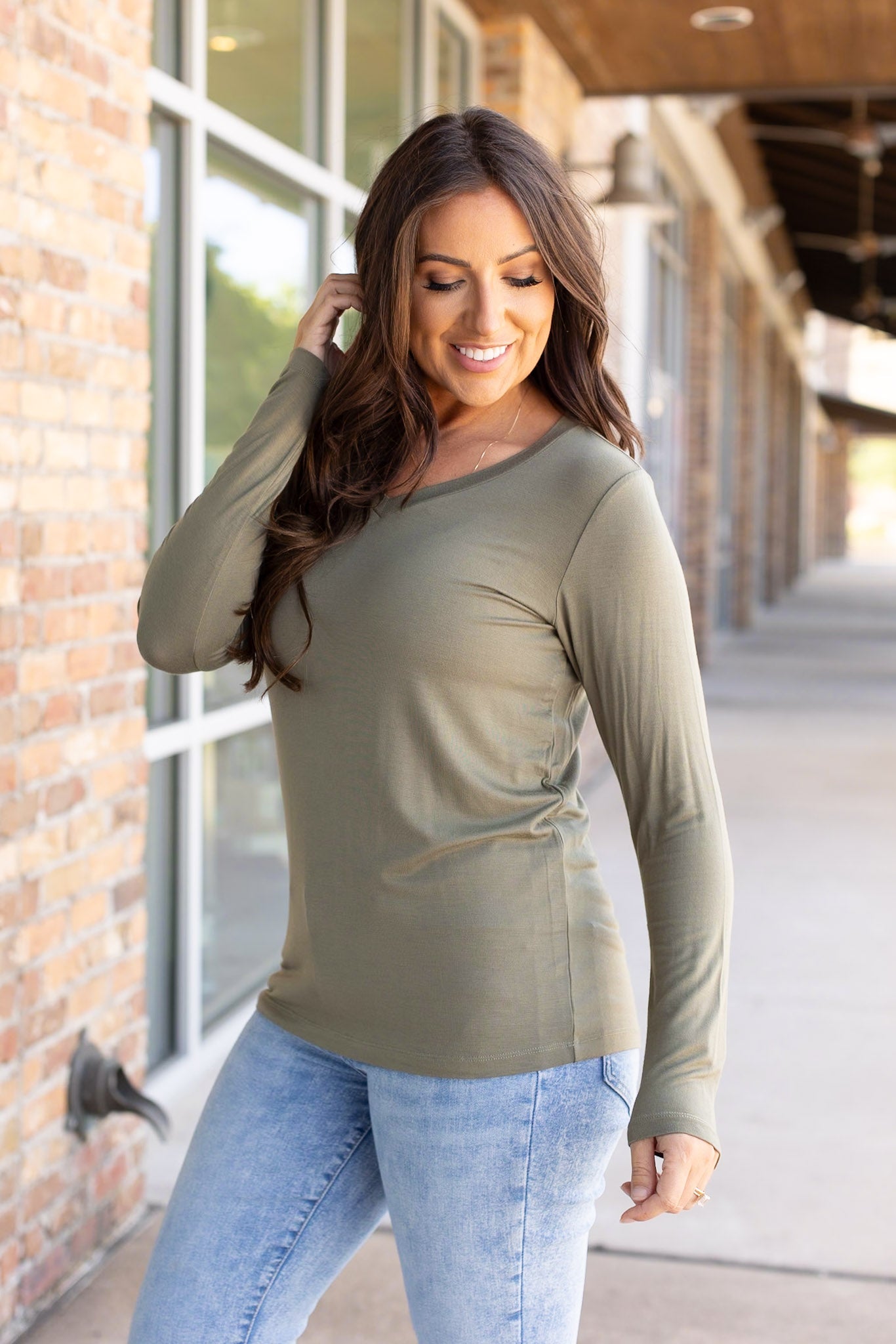 Michelle Mae Larissa Long Sleeve - Olive