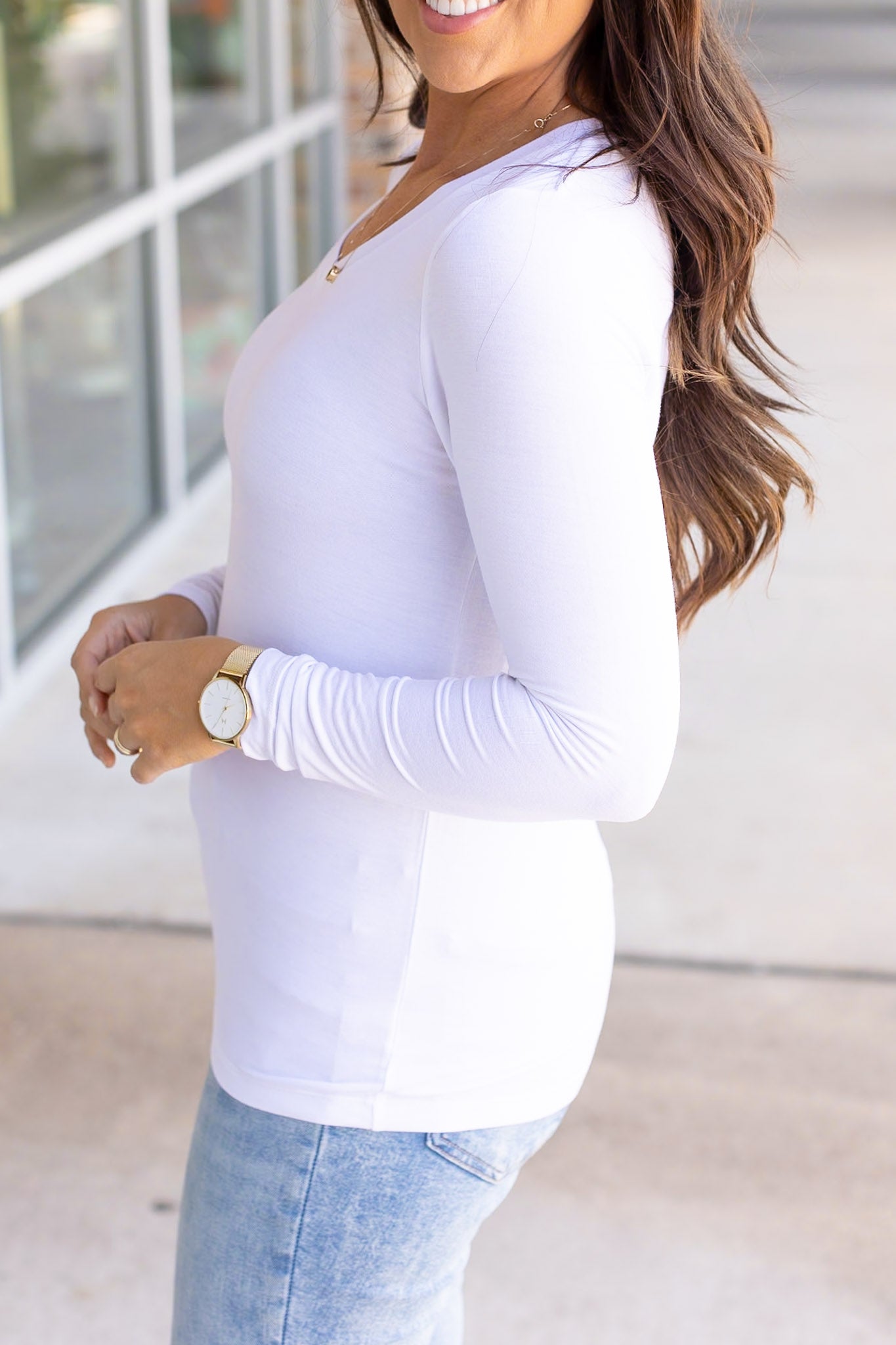 Michelle Mae Larissa Long Sleeve - White