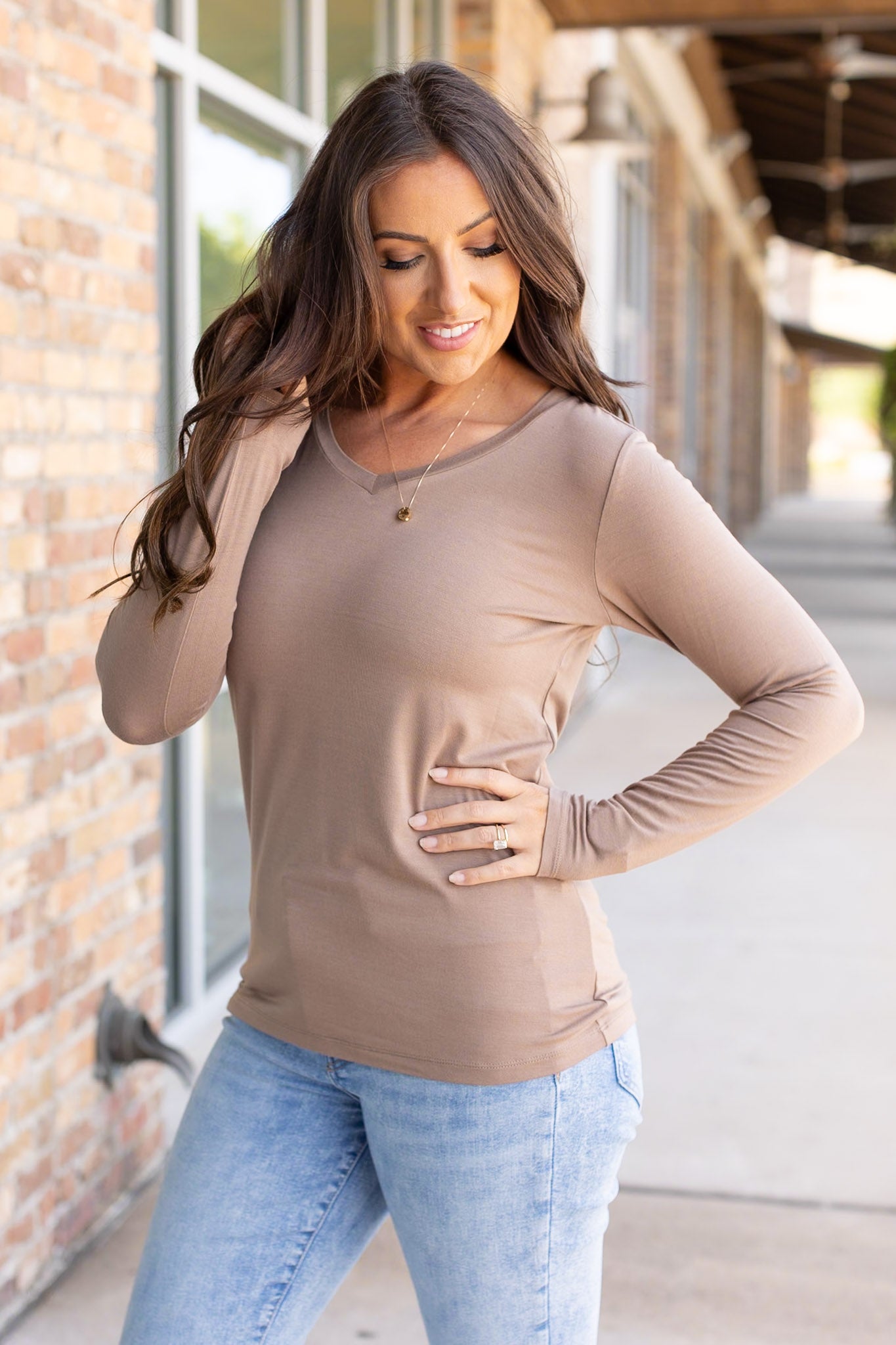 Michelle Mae Larissa Long Sleeve - Mocha