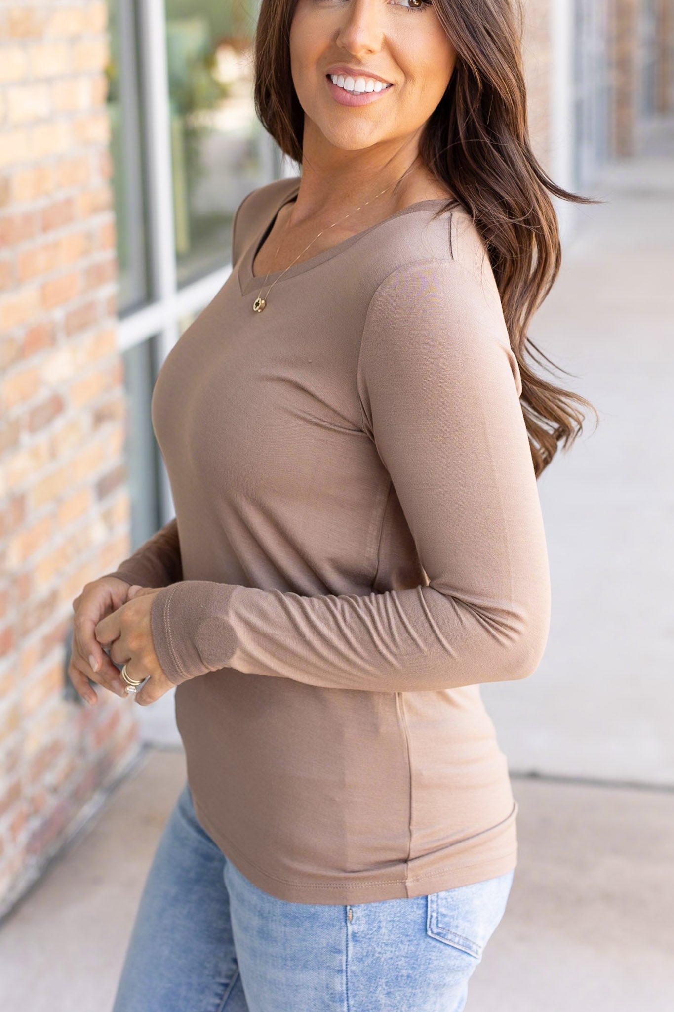 Michelle Mae Larissa Long Sleeve - Mocha