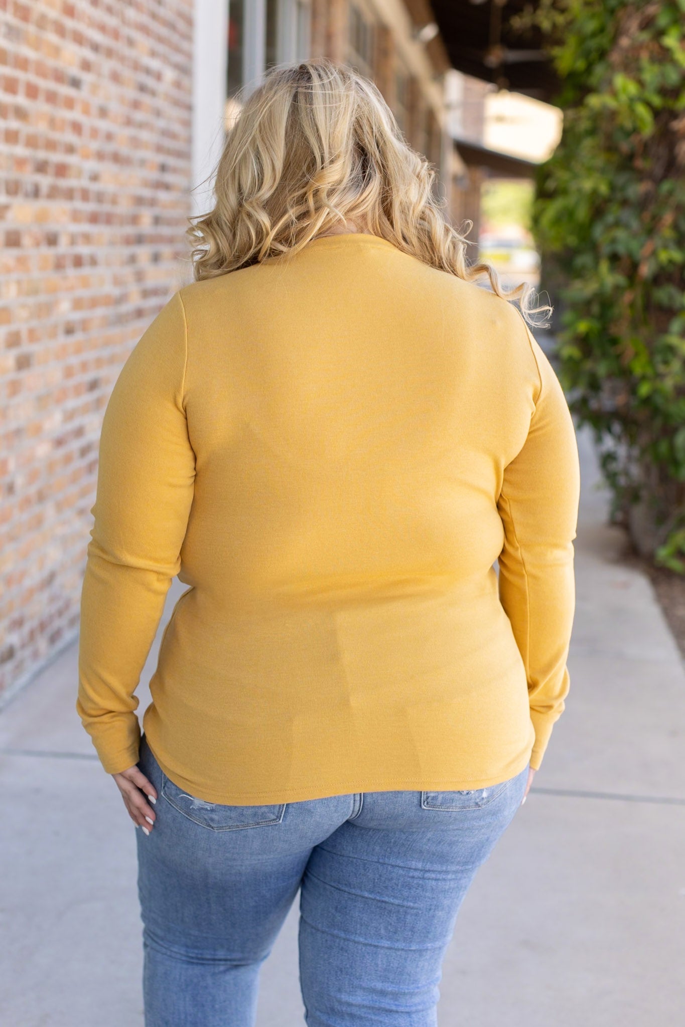 Michelle Mae Leah Long Sleeve Top - Mustard