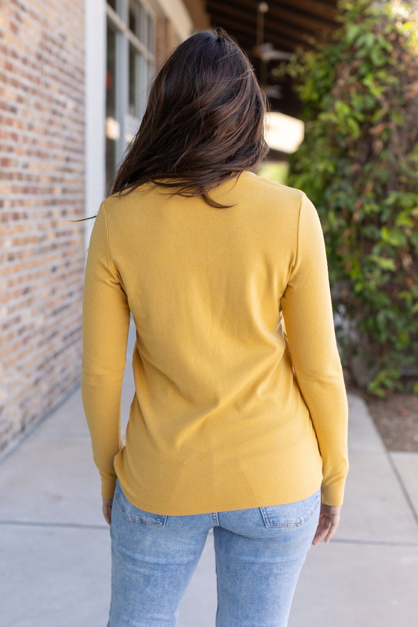 Michelle Mae Leah Long Sleeve Top - Mustard