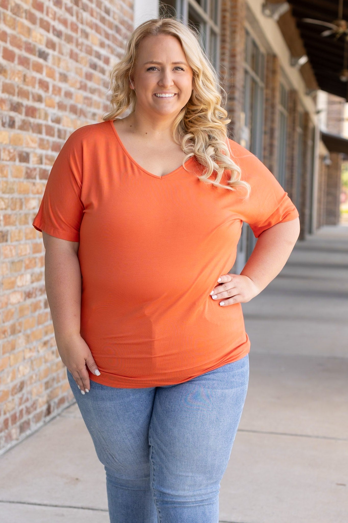 Michelle Mae Chloe Cozy Tee - Pumpkin