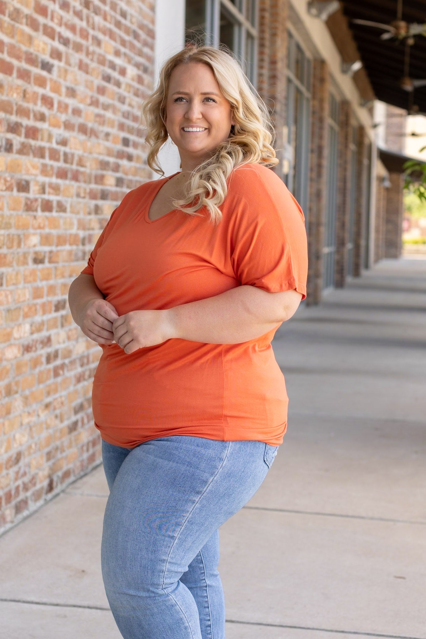 Michelle Mae Chloe Cozy Tee - Pumpkin