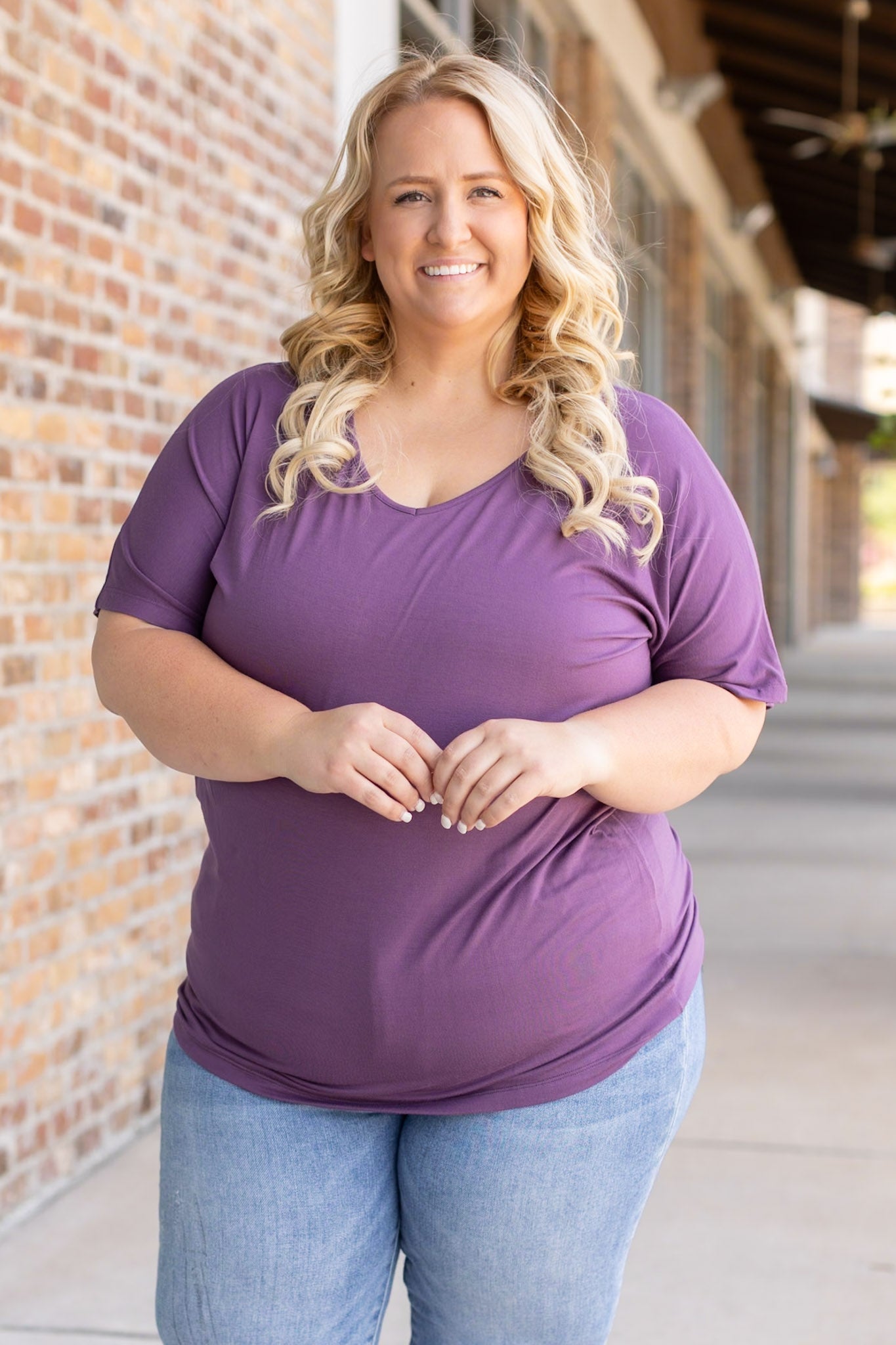 Michelle Mae Chloe Cozy Tee - Purple