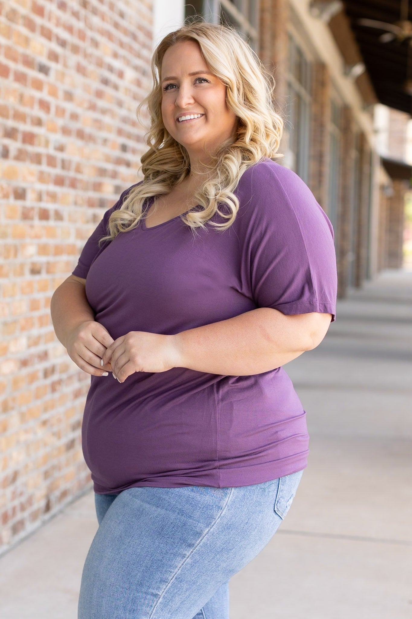 Michelle Mae Chloe Cozy Tee - Purple