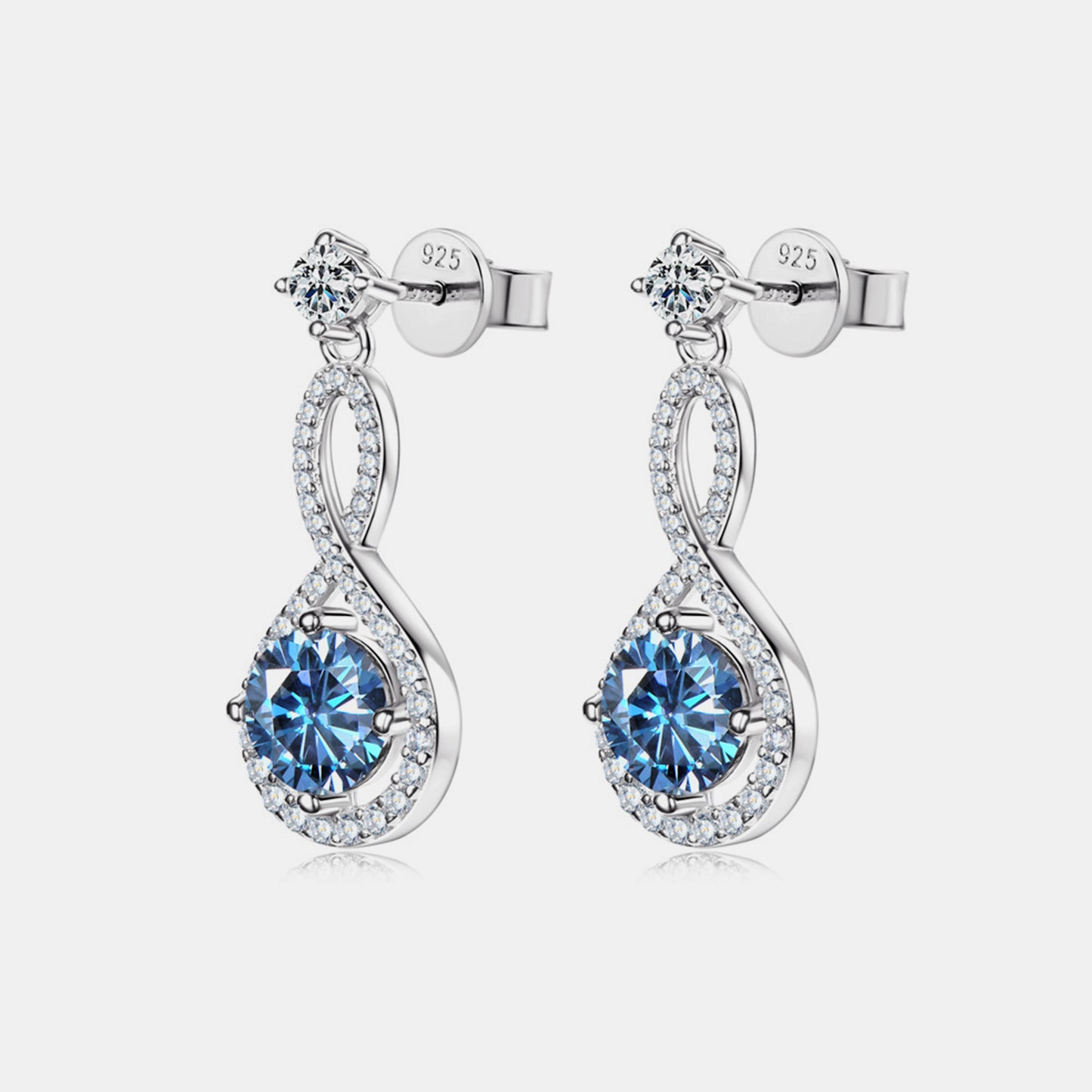 PREORDER- 1 Carat Moissanite 925 Sterling Silver Earrings