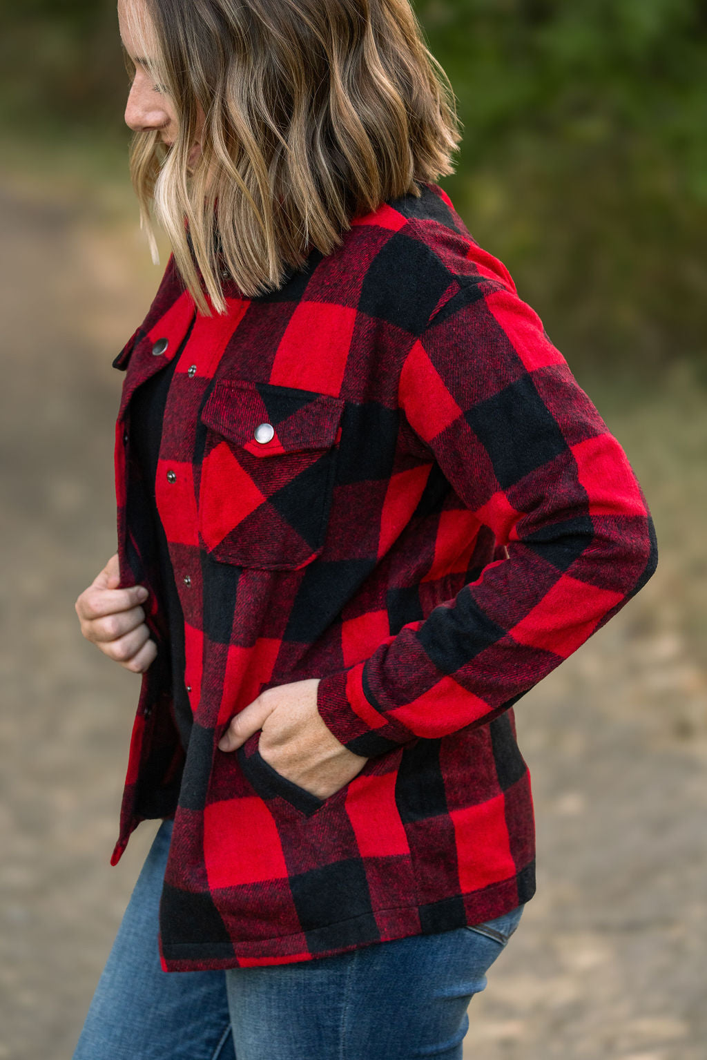 Michelle Mae Norah Plaid Shacket - Buffalo Plaid