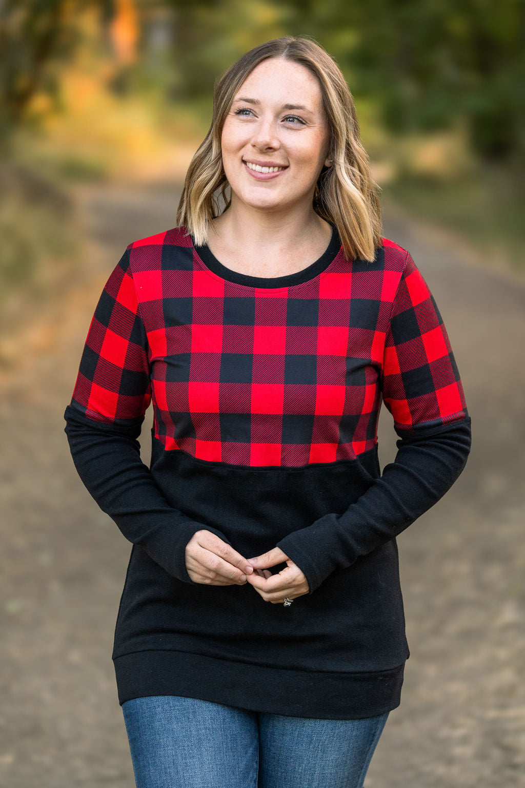 Michelle Mae Natalie Pullover - Buffalo Plaid