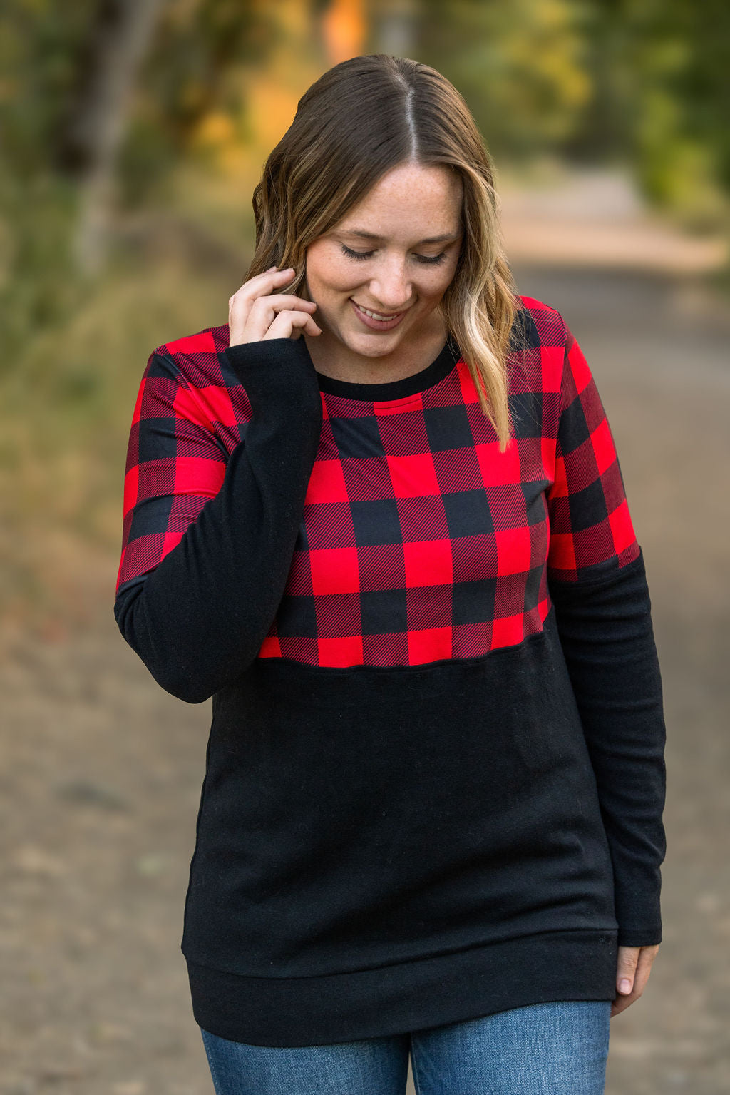 Michelle Mae Natalie Pullover - Buffalo Plaid