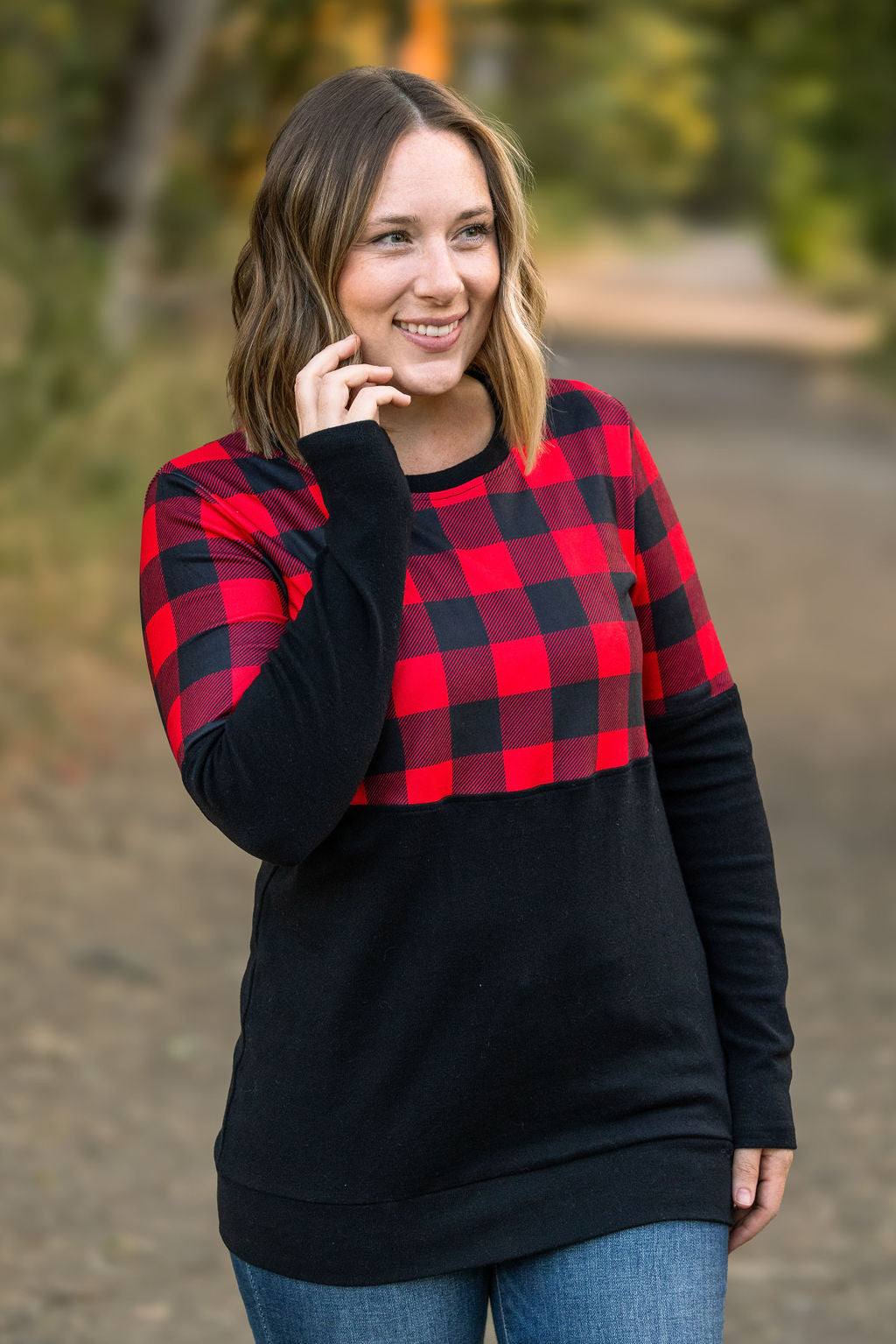 Michelle Mae Natalie Pullover - Buffalo Plaid