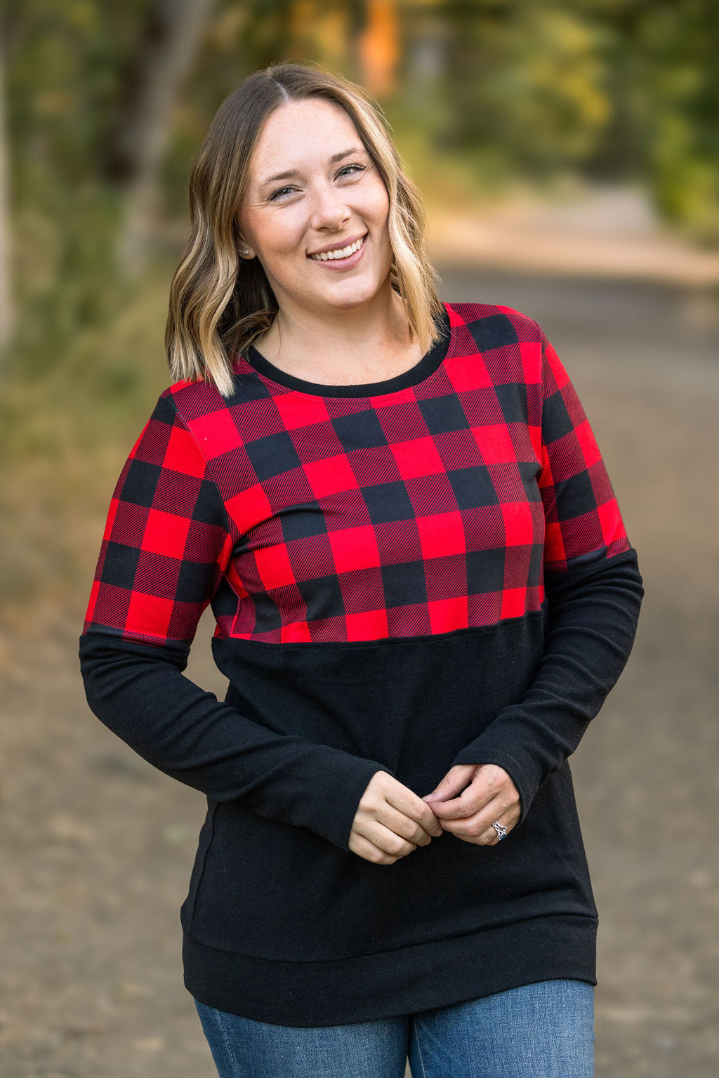 Michelle Mae Natalie Pullover - Buffalo Plaid