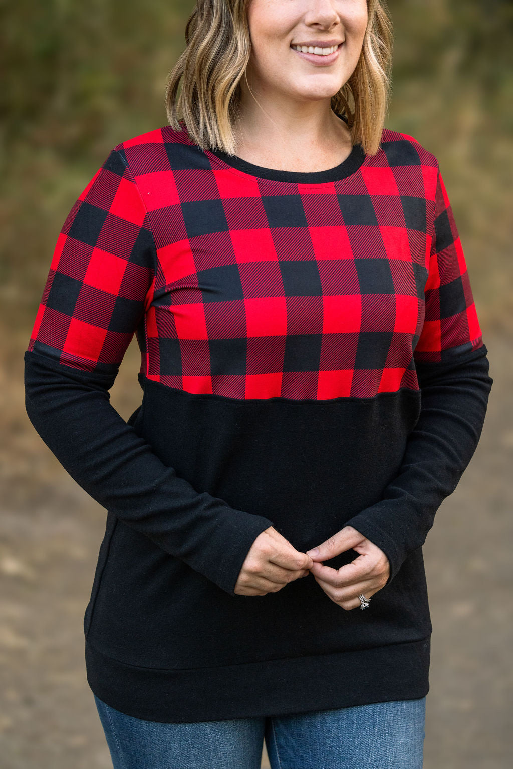 Michelle Mae Natalie Pullover - Buffalo Plaid