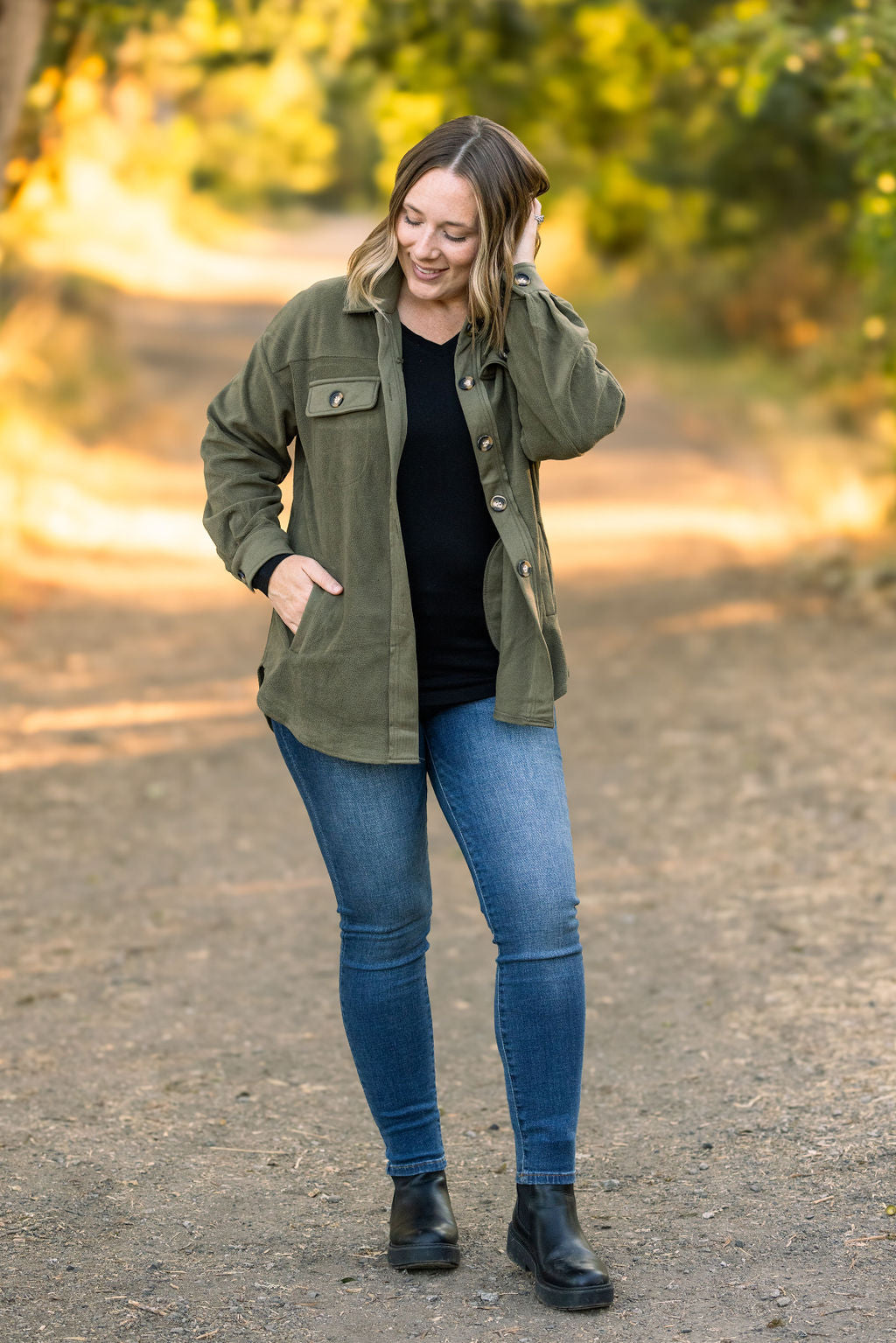 Michelle Mae Jordan Shacket - Olive