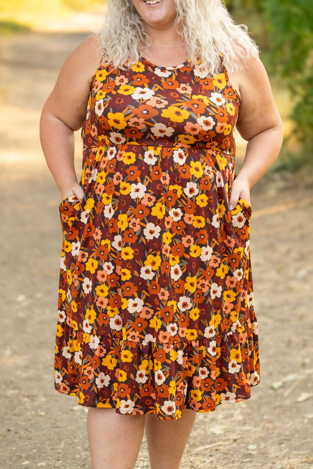 Michelle Mae Bailey Dress - Brown Fall Floral