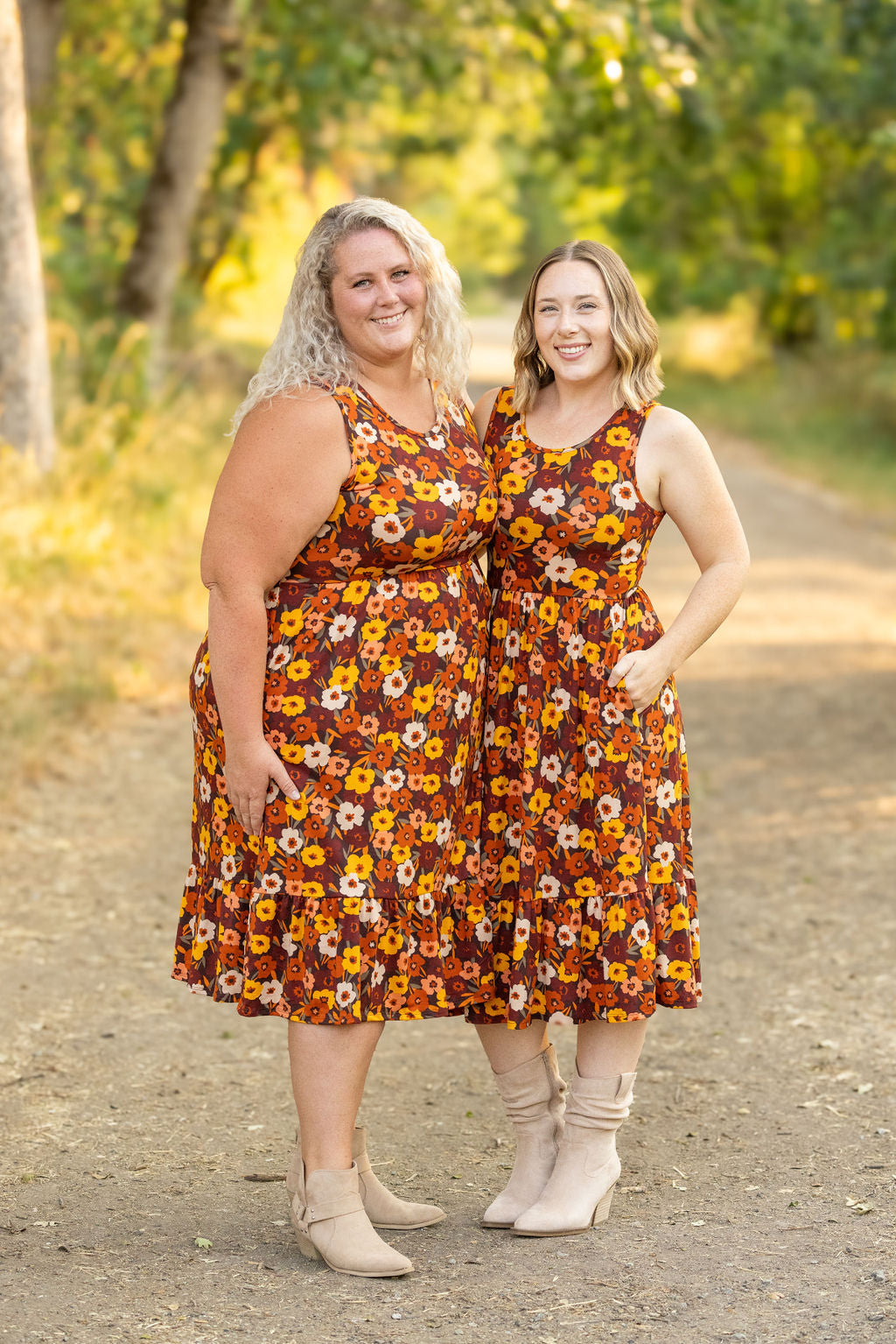 Michelle Mae Bailey Dress - Brown Fall Floral