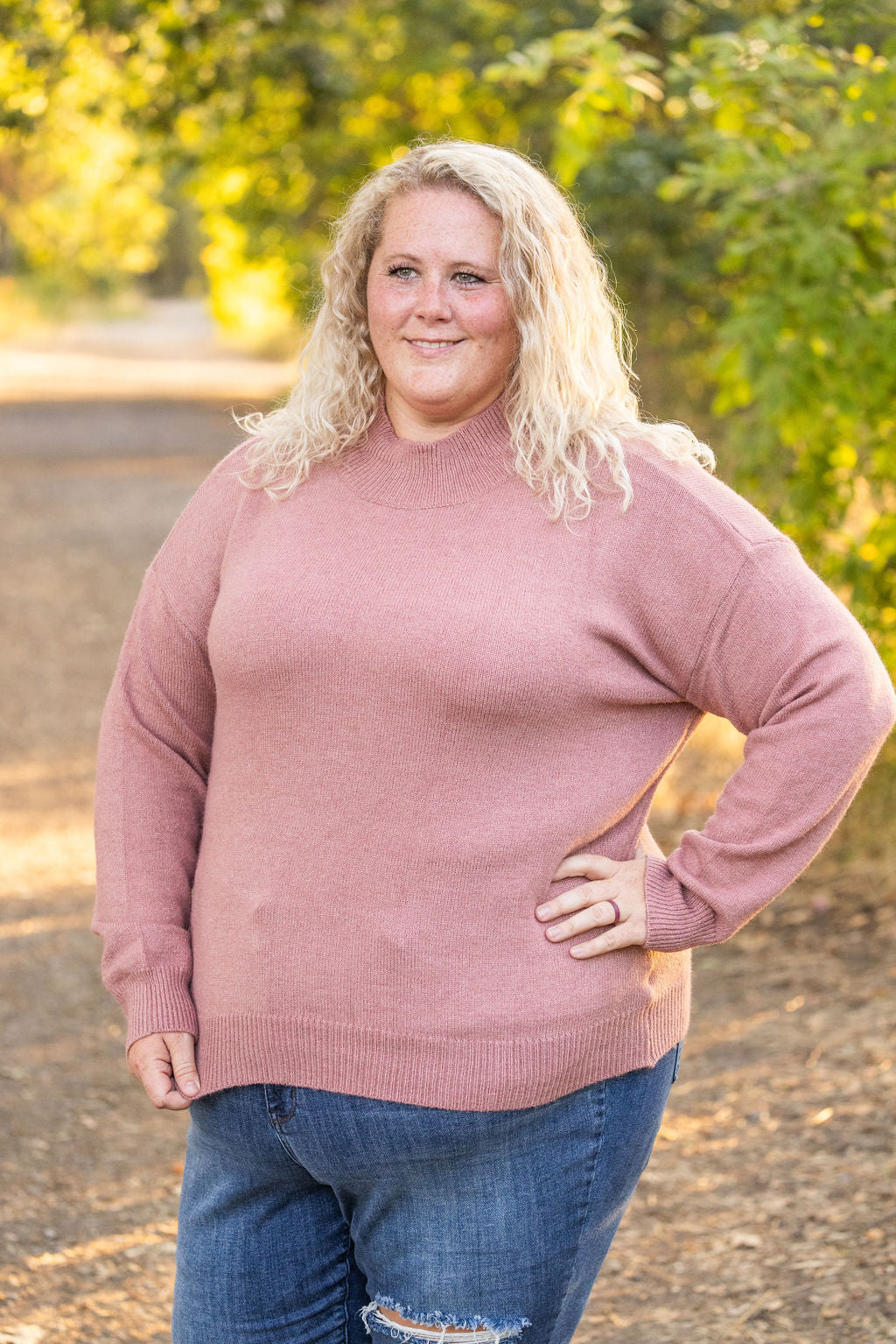 Michelle Mae Molly Sweater - Mauve