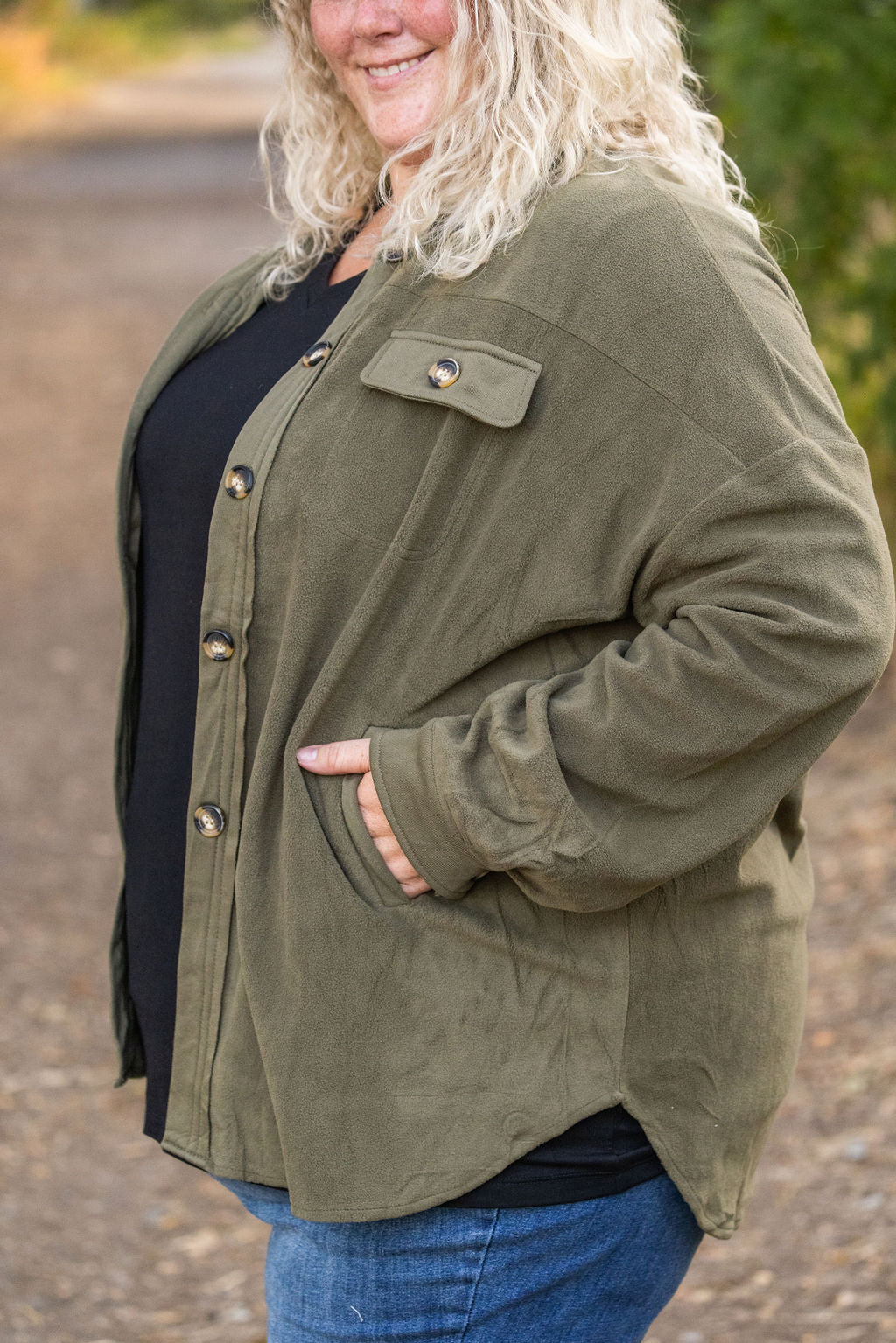 Michelle Mae Jordan Shacket - Olive