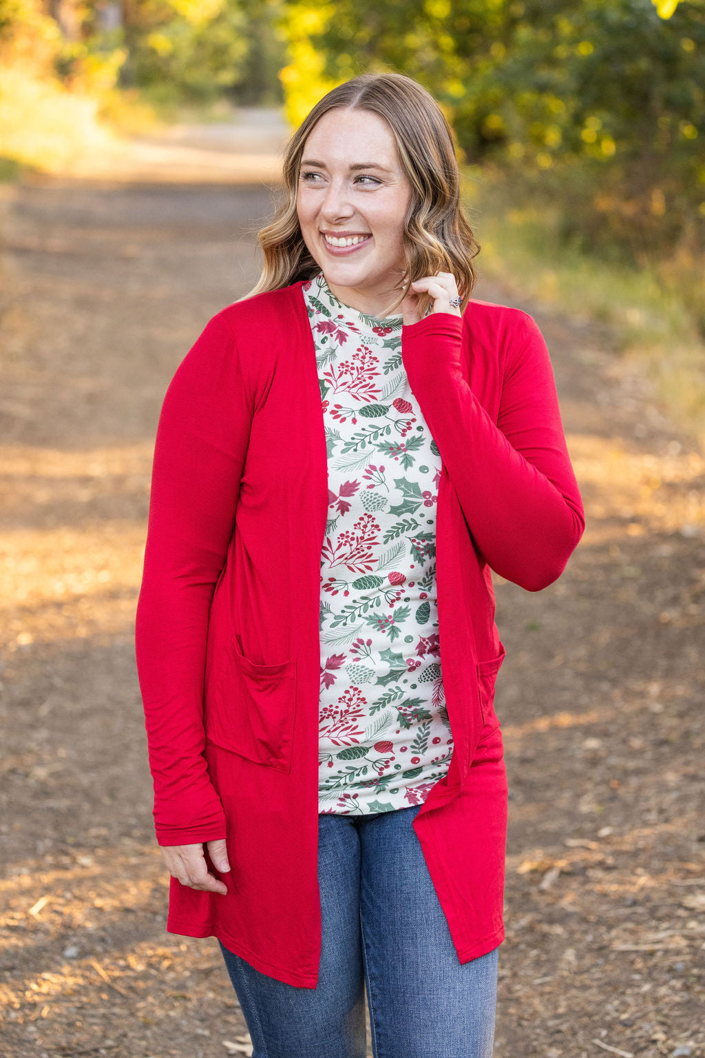 Michelle Mae Blair Long Sleeve Top - Holiday Berry