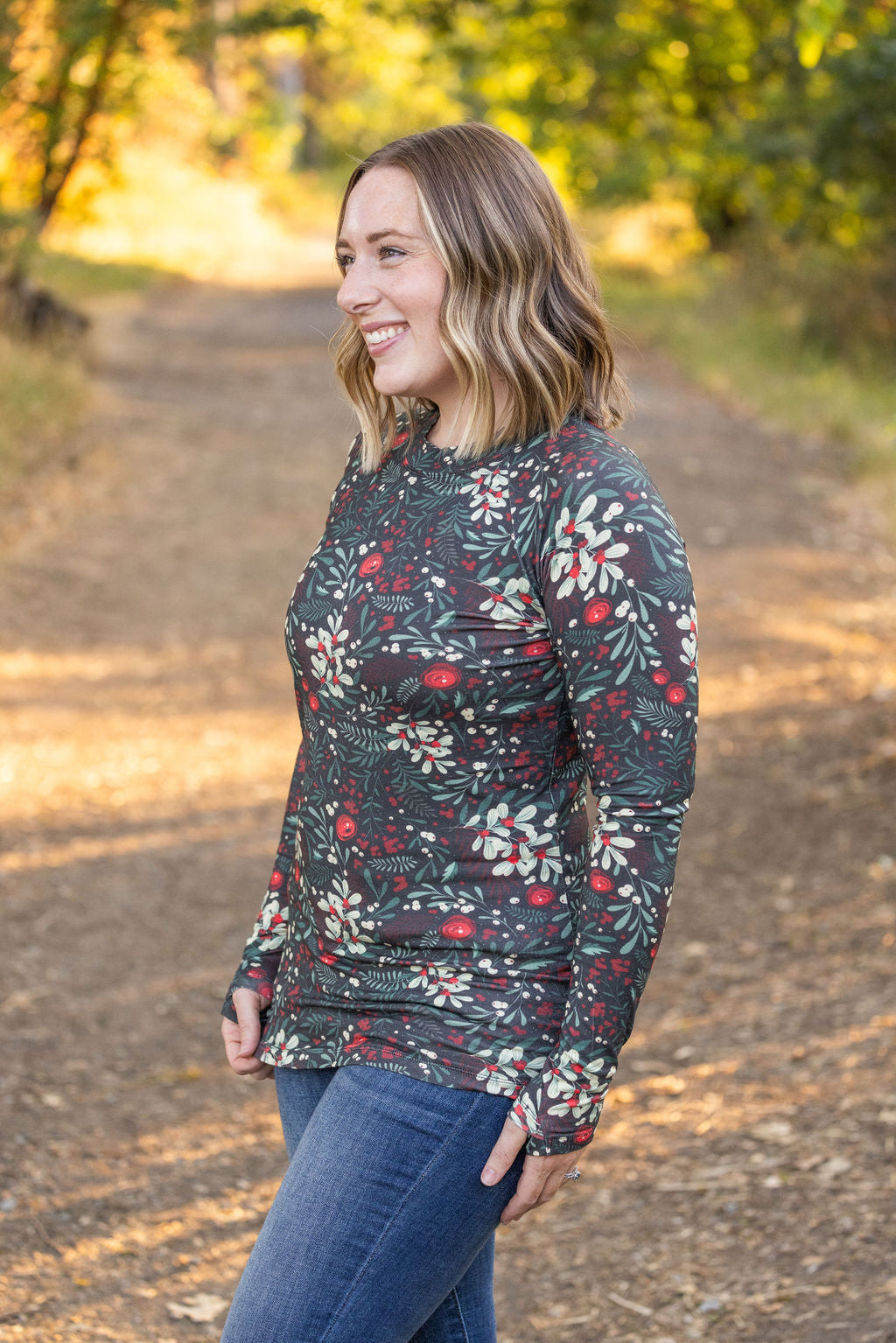 Michelle Mae Blair Long Sleeve Top - Evergreen Christmas