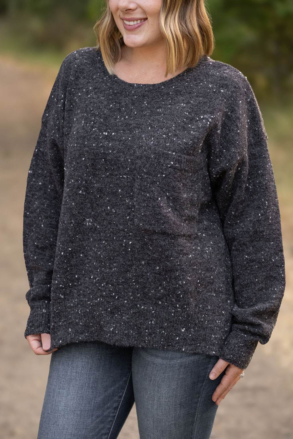 Michelle Mae Confetti Sweater - Charcoal