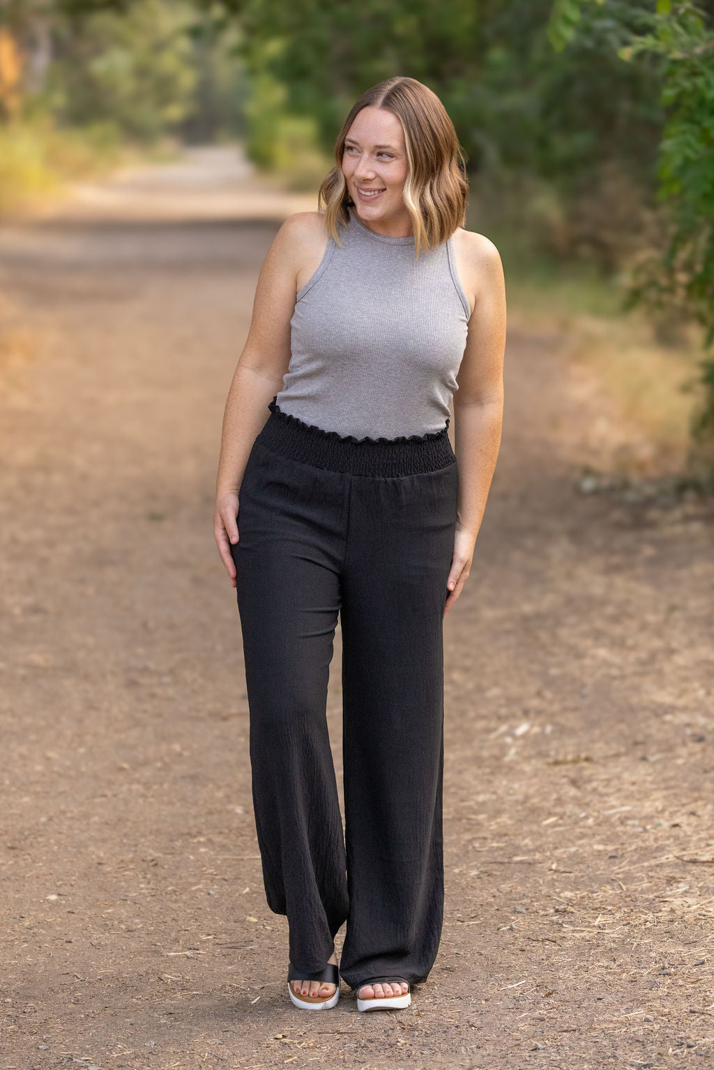 Michelle Mae Presley Palazzo Pants - Black | Women's Wide-Leg Pants