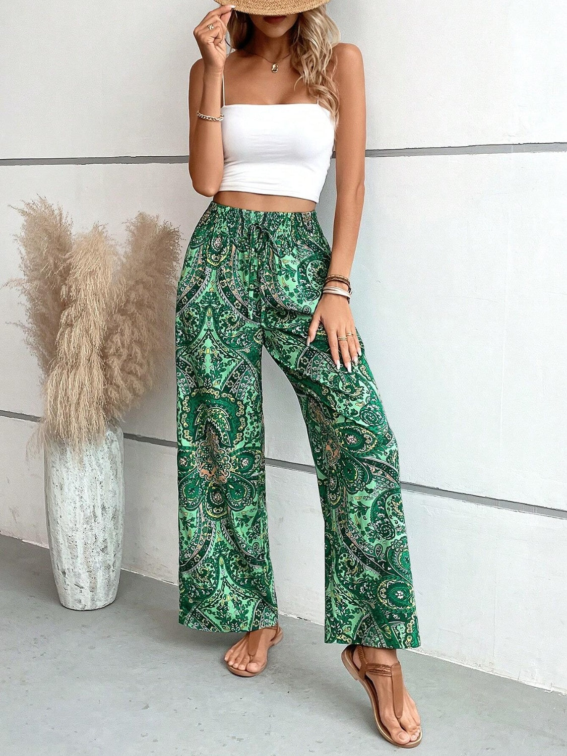 PREORDER- Printed Wide Leg Pants