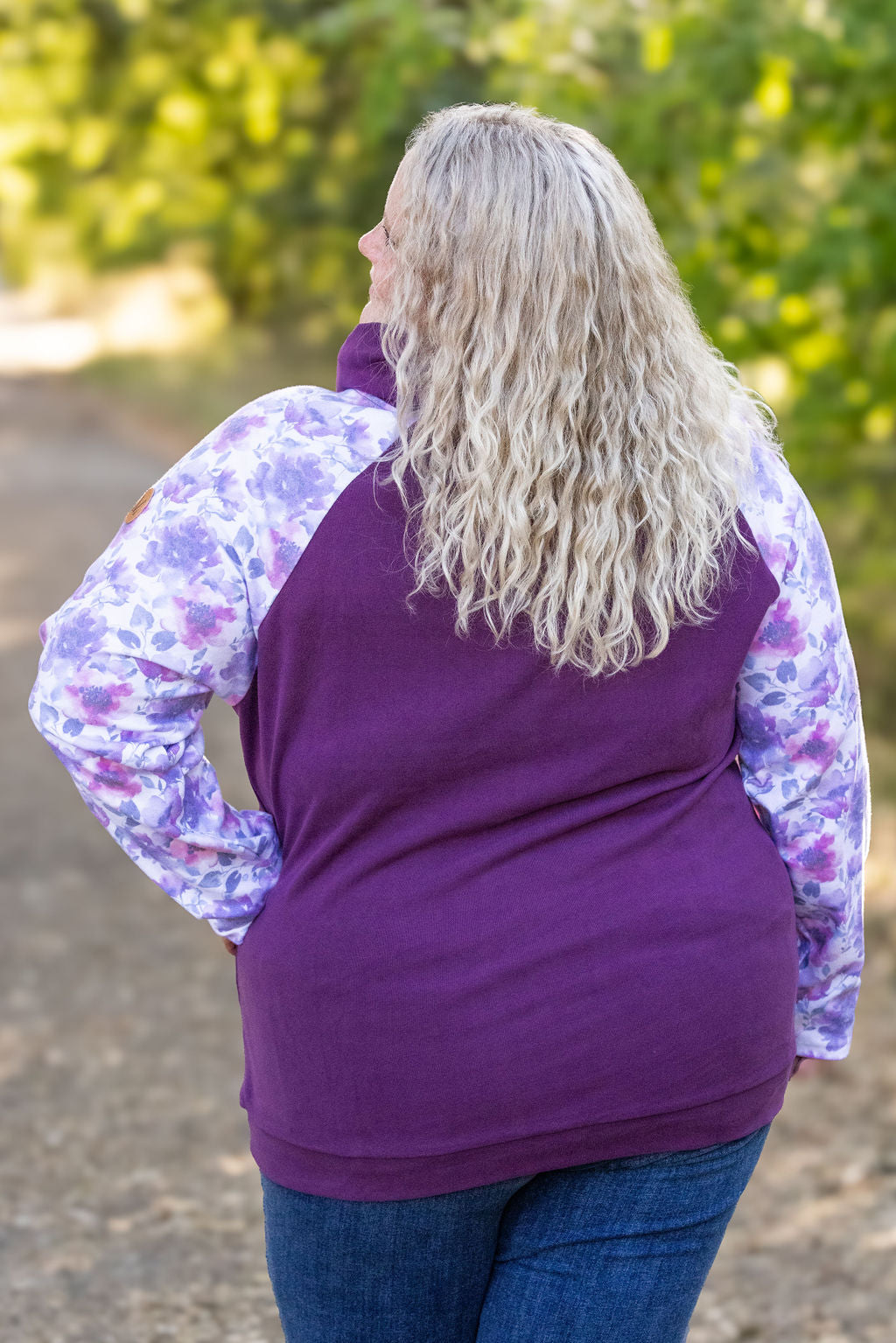 Michelle Mae Zoey ZipCowl - Plum and Purple Floral