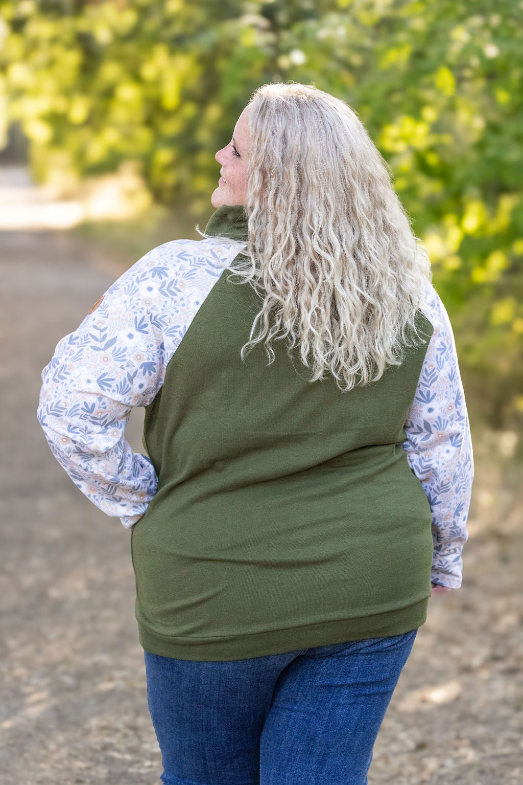 Michelle Mae Zoey ZipCowl - Olive and Boho Floral