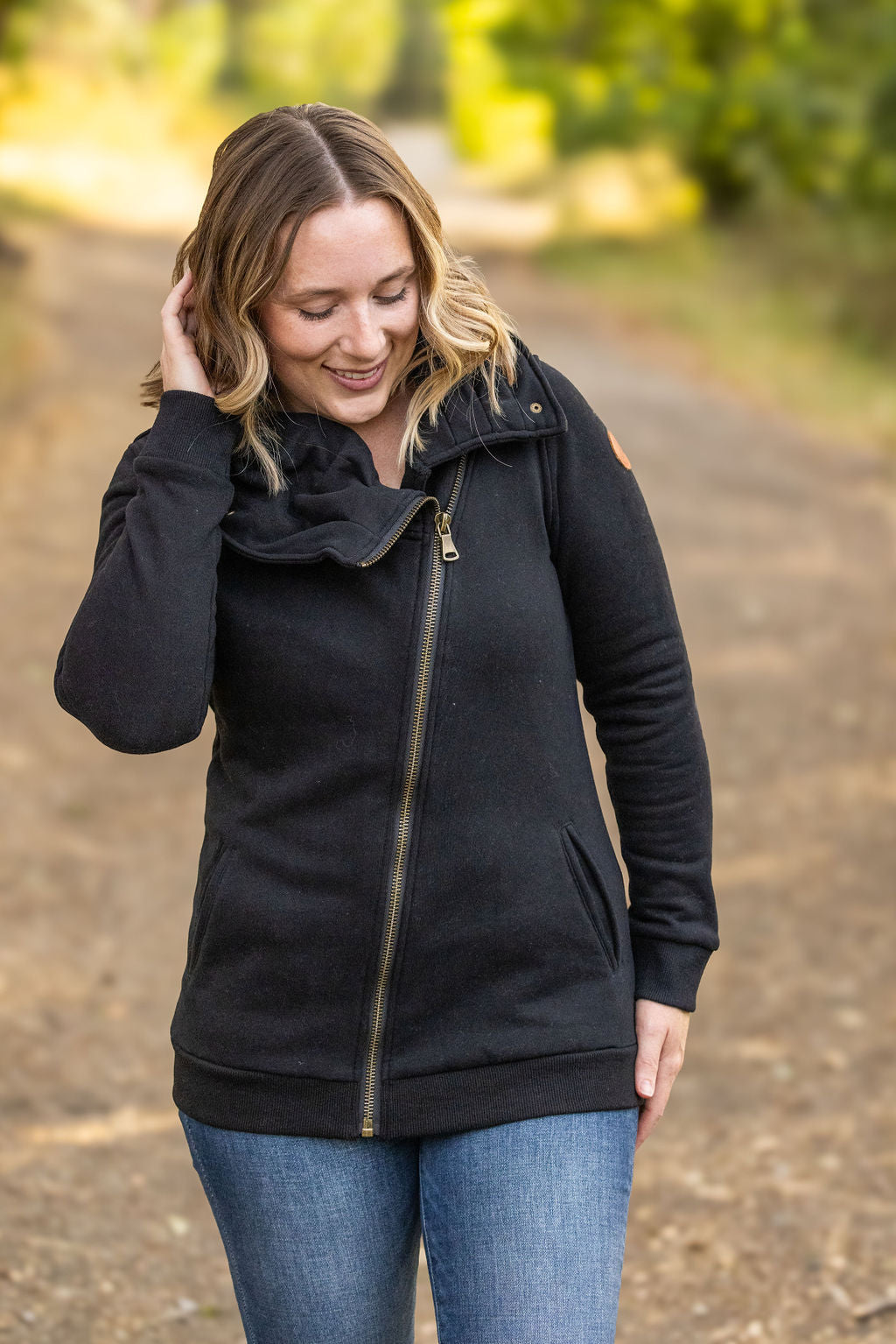 Michelle Mae Quinn ZipUp Cowl - Black | Women's Hoodie