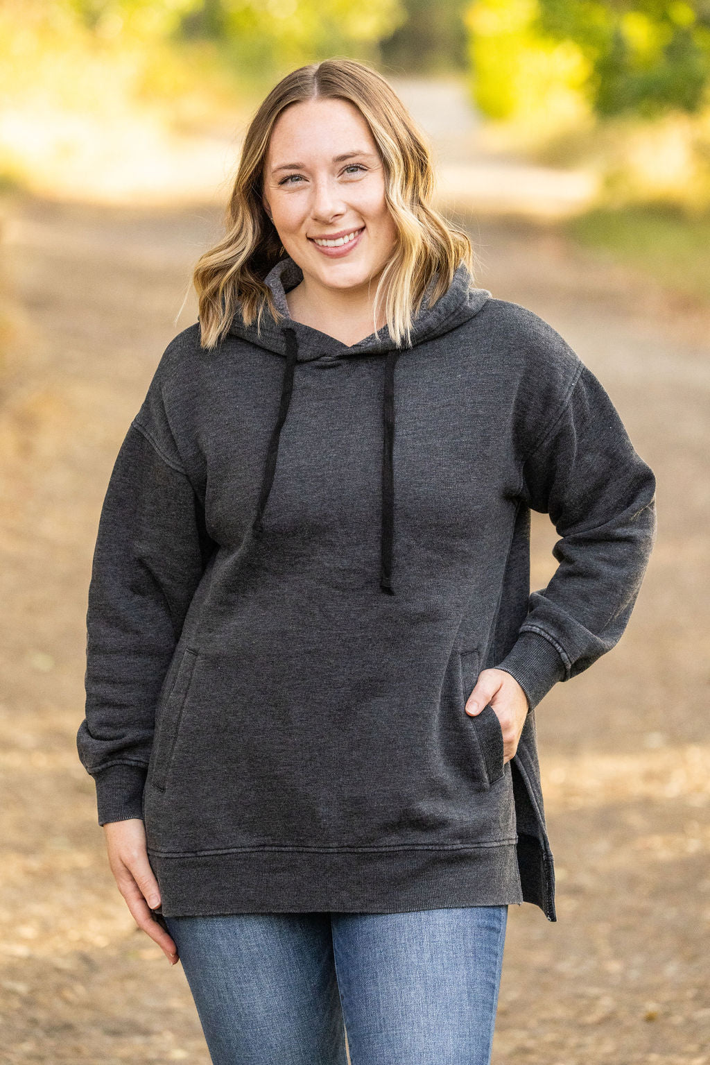 Michelle Mae Vintage Wash Hoodie - Black