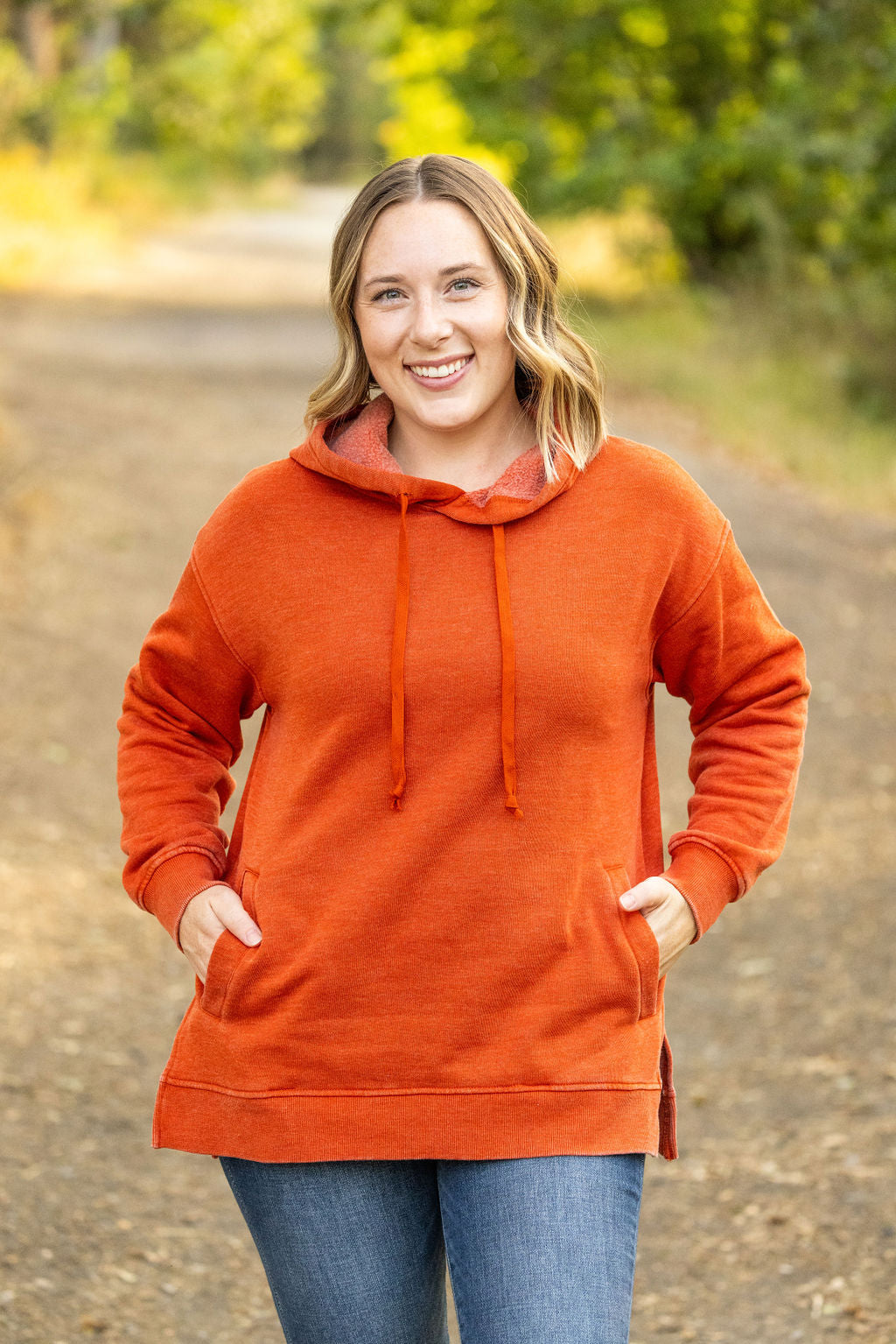 Michelle Mae Vintage Wash Hoodie - Rust