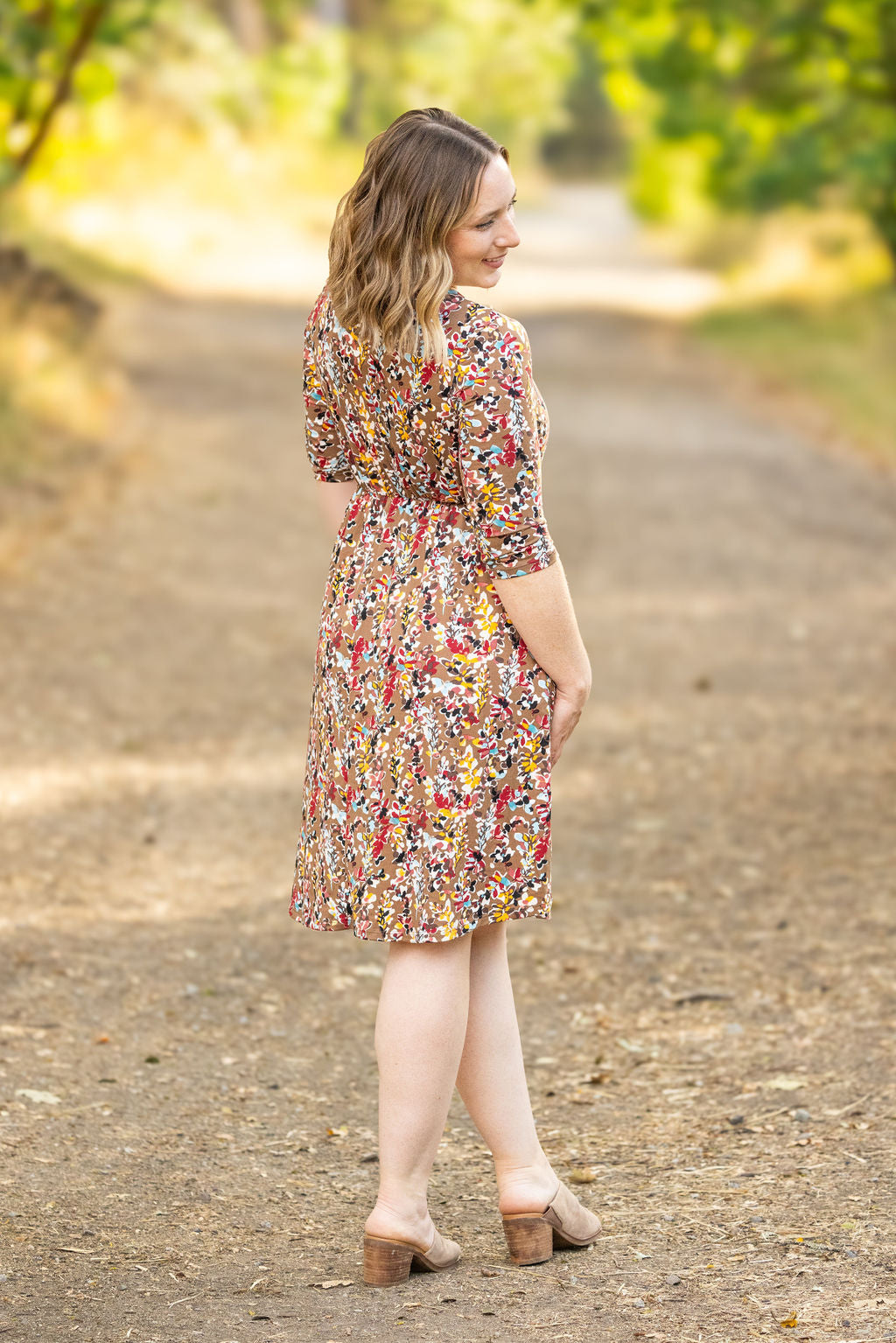 Michelle Mae Taylor Dress - Mocha Floral