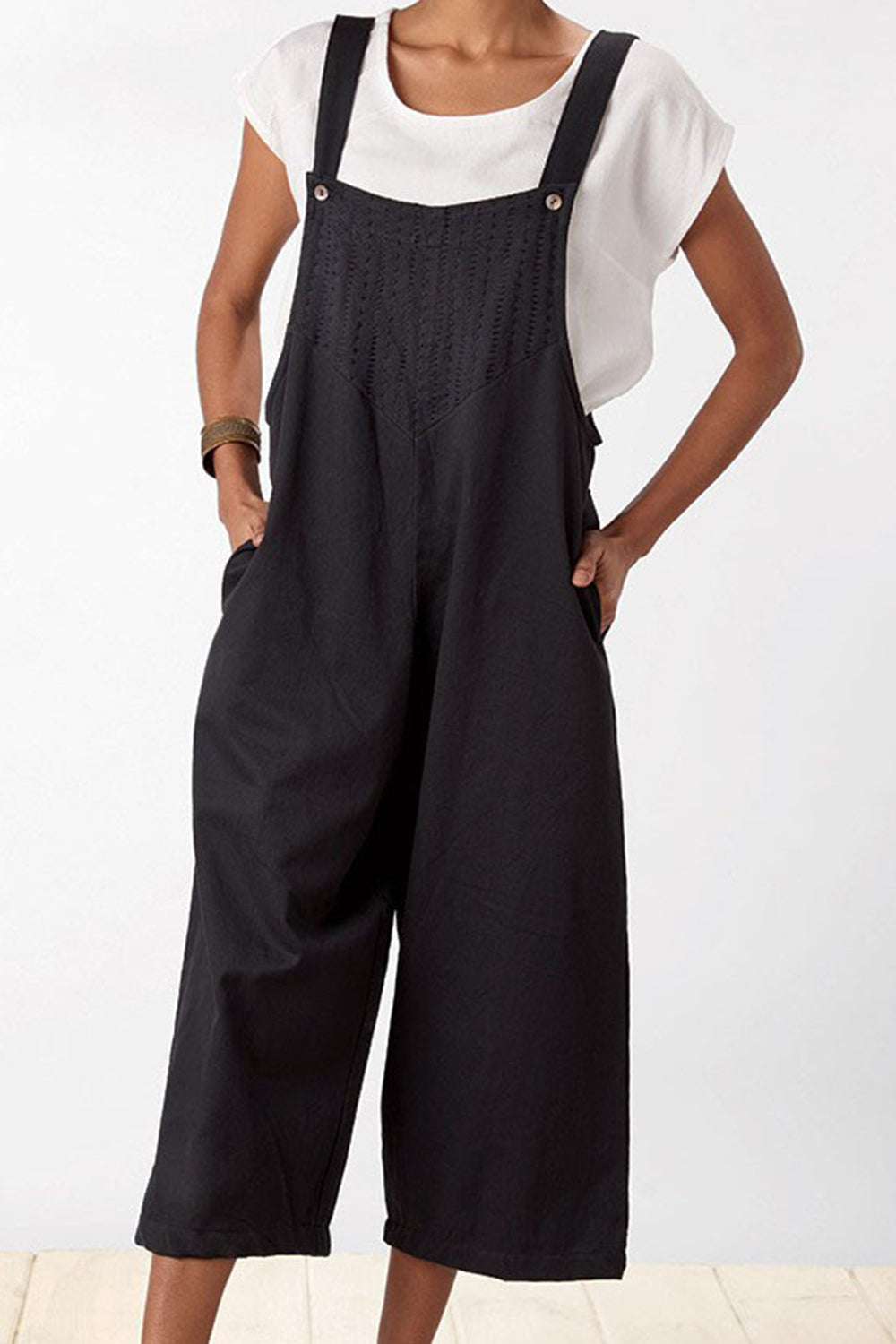 PREORDER- Full Size Square Neck Wide Strap Jumpsuit