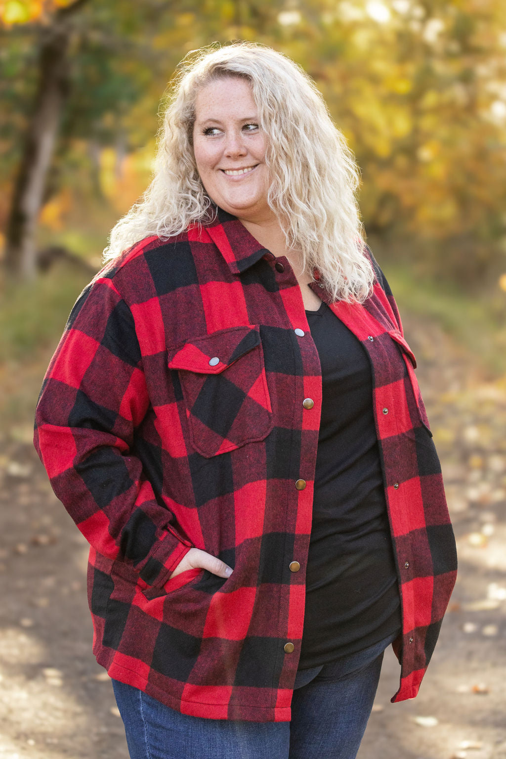 Michelle Mae Norah Plaid Shacket - Buffalo Plaid